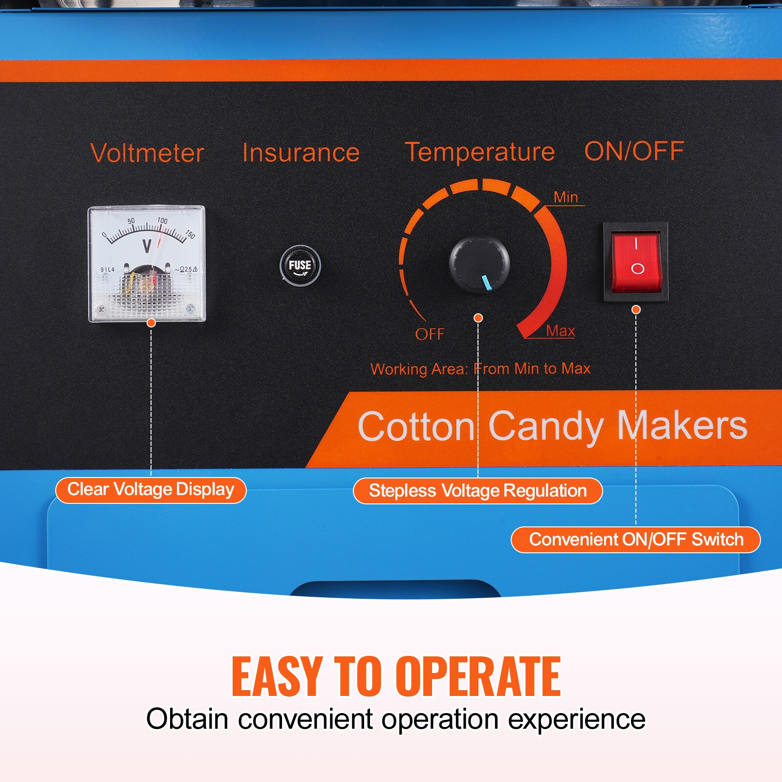 VEVOR SCHCMHTJLSWG04786V1 Cotton-Candy-Makers - View #3