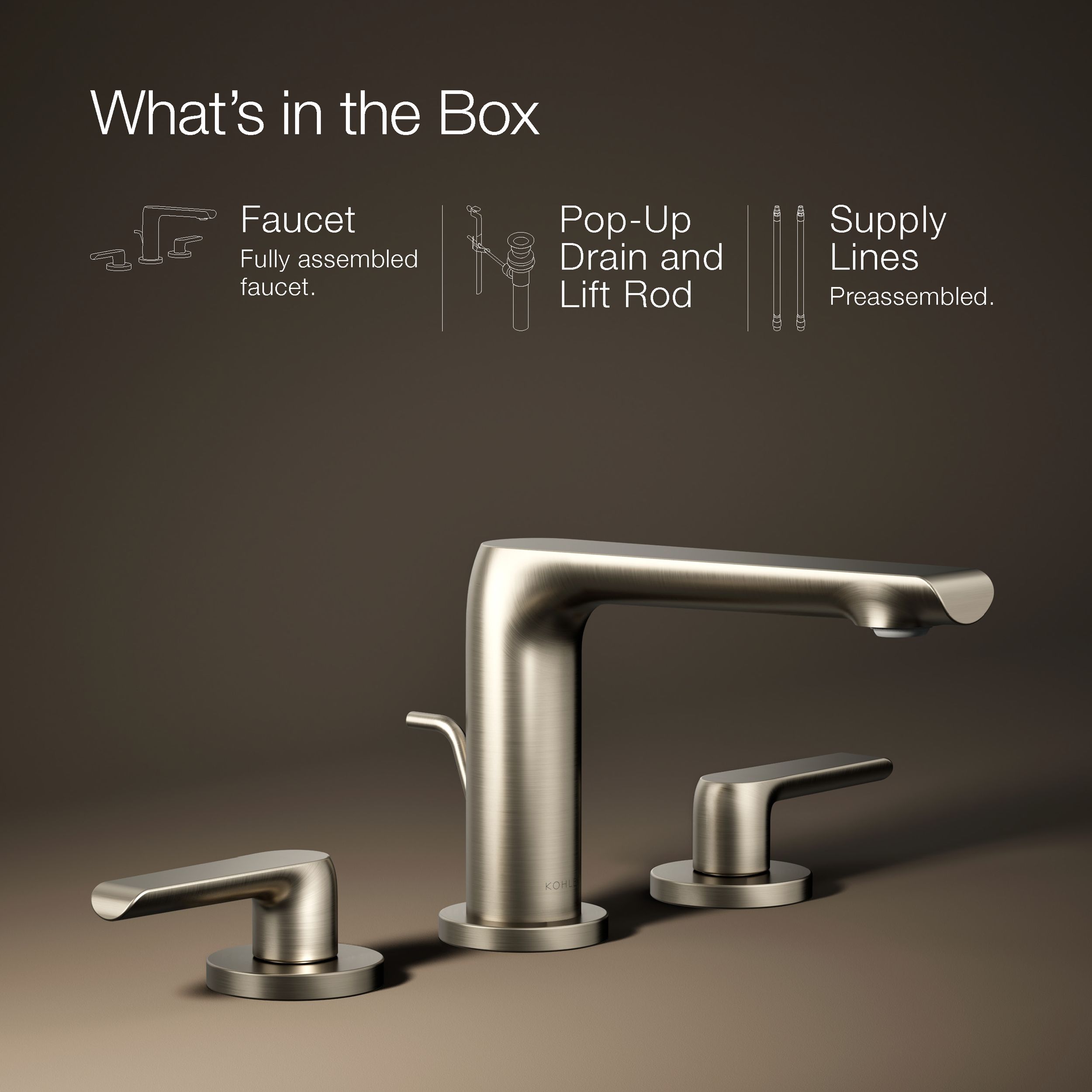 KOHLER K-97352-4-BN Lavatory-Faucets - View #13