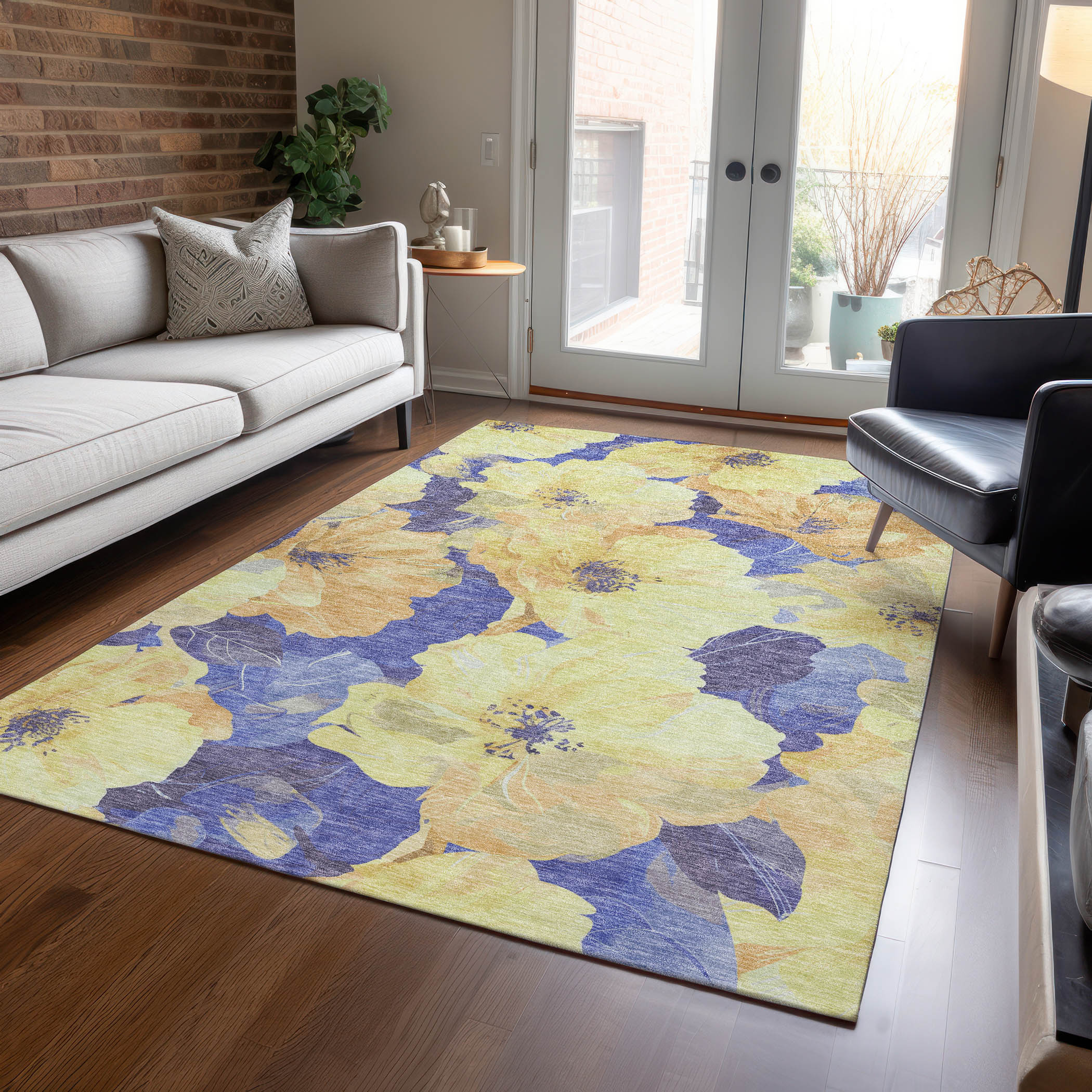 Addison Rugs ACN1548WH30X46 Chantille ACN1548WH 2 x 3 (ft) Polyester Wheat Rectangular Indoor/Outdoor Geometric Machine washable Area rug