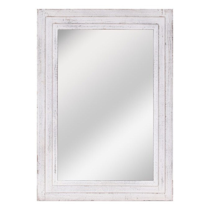 Distressed White Framed Wall Mirror, White Framed Mirror Nz