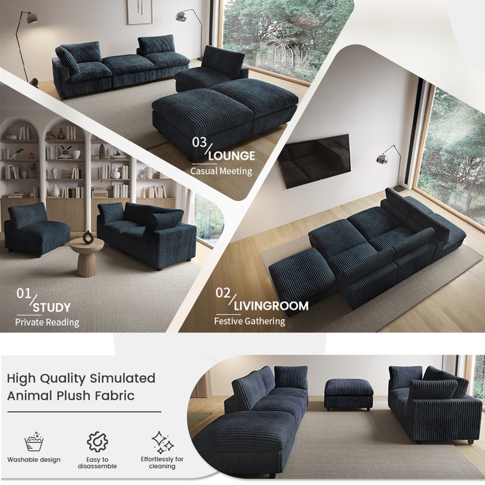 BuotiqHom DH-OT3-141BK Sofas-Loveseats - View #4