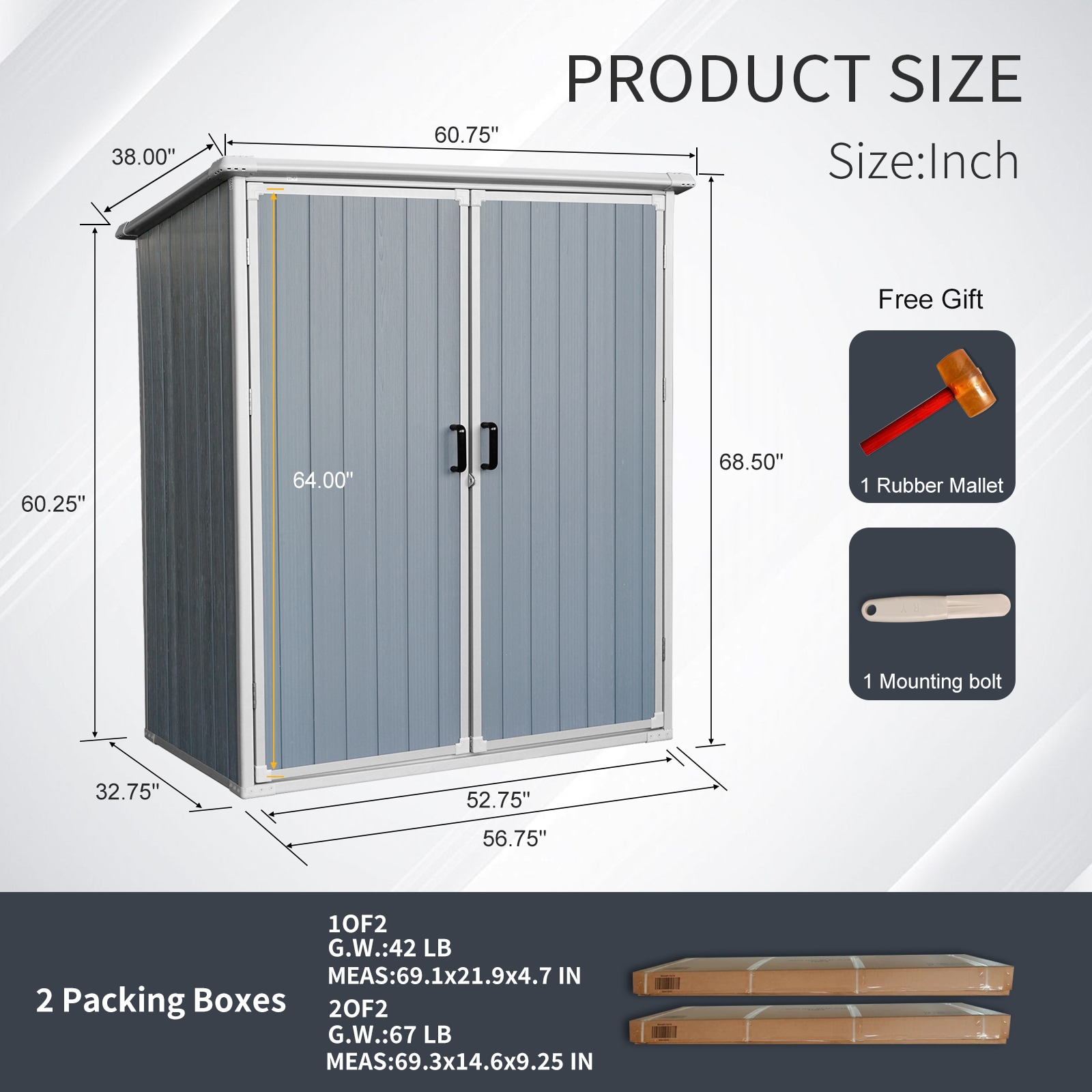 Poinic QURDS-0033S54 Small-Outdoor-Storage - View #4