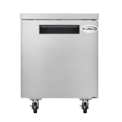 KoolMore LOW-KM-UCFL-7DSS-WHT 27 in. One-Door Undercounter Freezer 6.3-cu ft Undercounter Frost-free Commercial Freezer in Stainless Steel