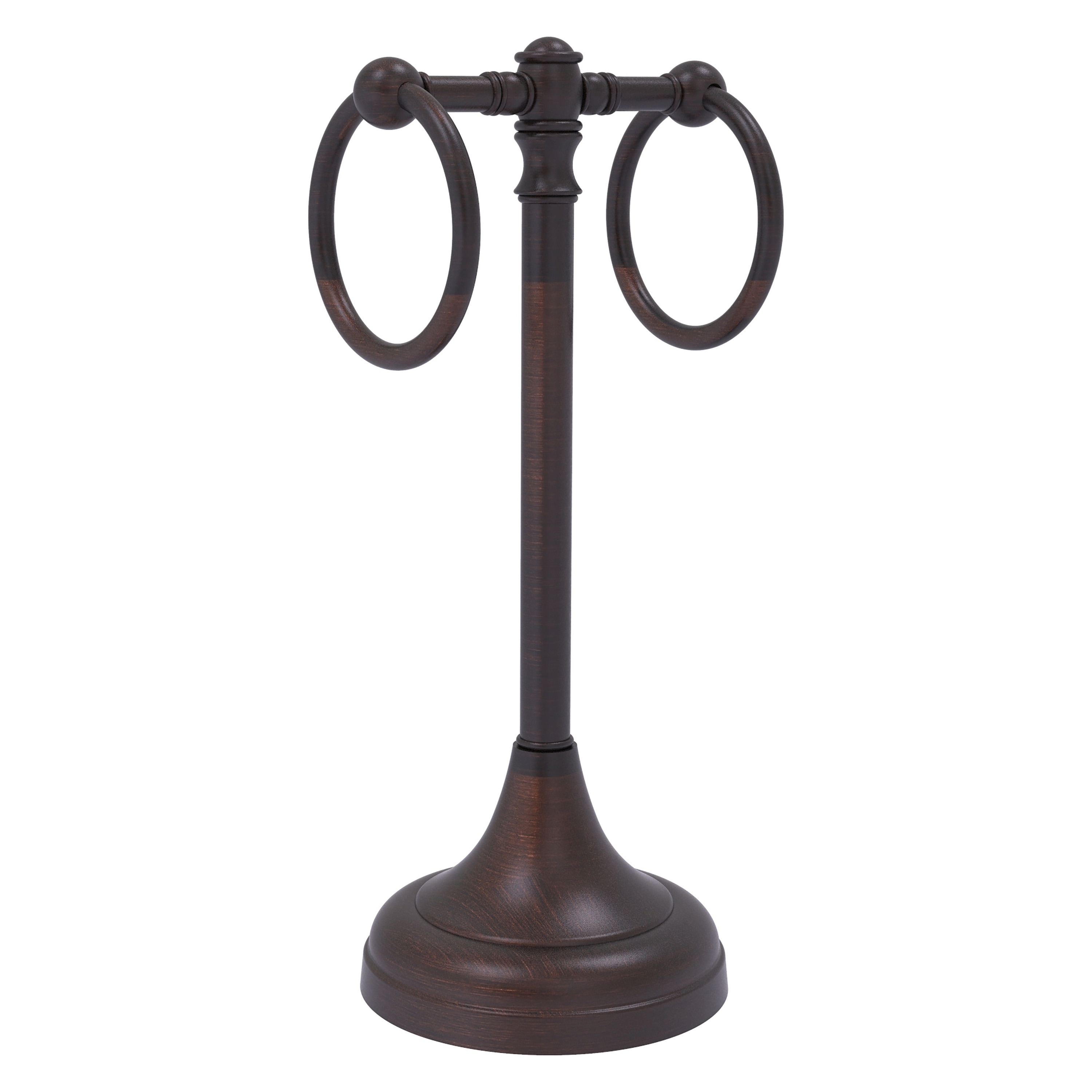 Allied Brass CL-53-VB Carolina Venetian Bronze Freestanding countertop Double Towel Ring