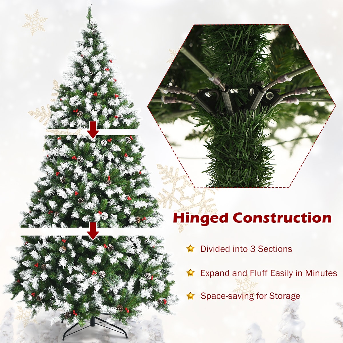 Forclover HYFASDCM61 Artificial-Christmas-Trees - View #6