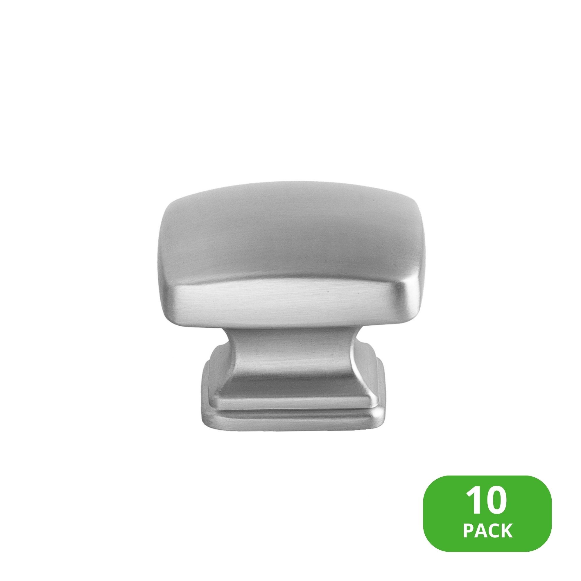 Sumner Street Home Hardware RL070406VP Grayson 1-1/4-in Satin Nickel Rectangular Modern Cabinet Knob 10 -Pack