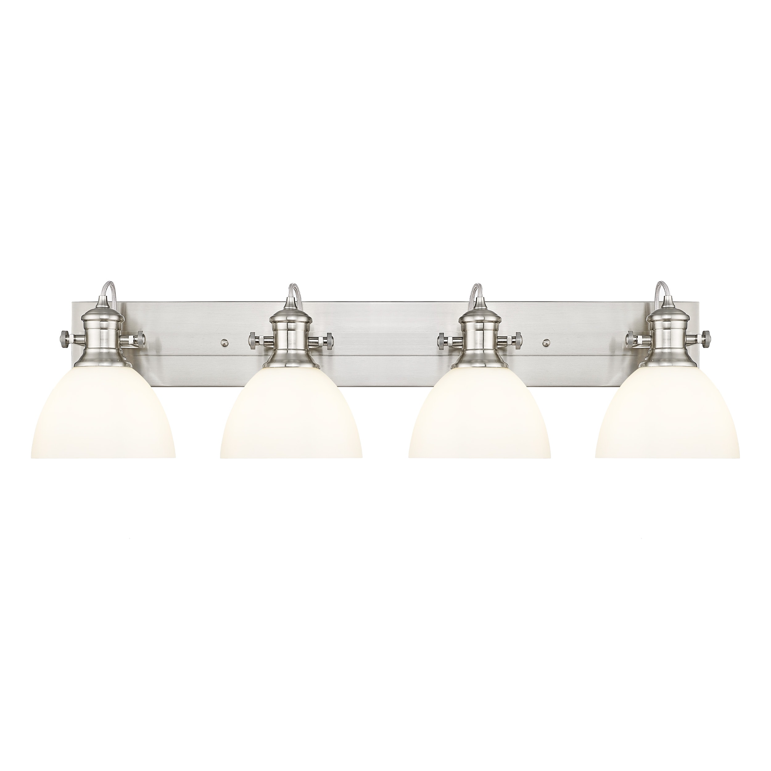 Golden Lighting 3118-BA4 PW-OP Hines 8.25-in 4 -Light Pewter Transitional Vanity light