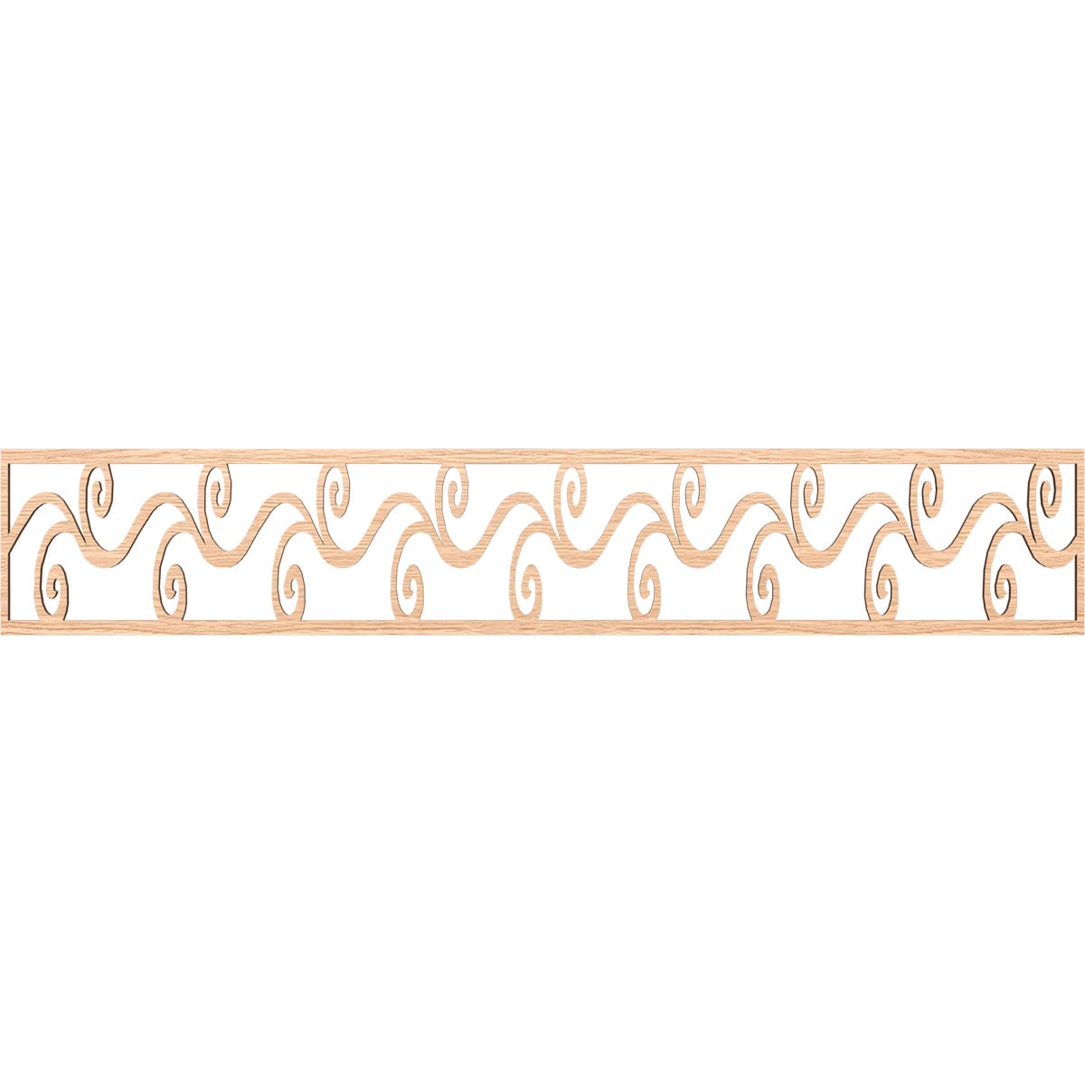 Ekena Millwork MLDA08X46TILRO Tilden Fretwork Flat Trim 8-in x 3.89-ft Red Oak Brown Unfinished 2157142 Pierced Wall Panel Moulding