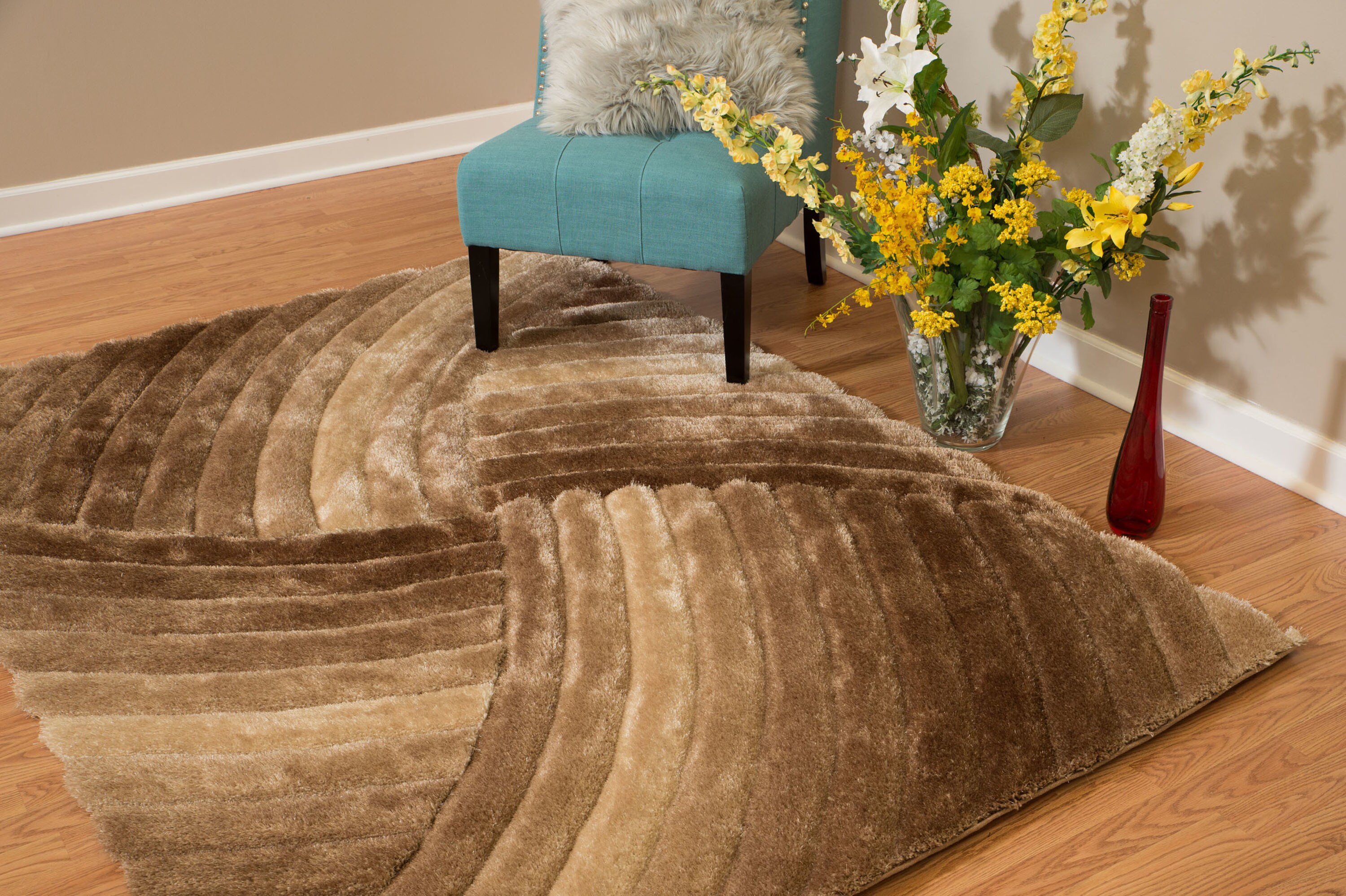 United Weavers Of America 2100 20126 24 Finesse 2 x 3 (ft) Polyester Beige Rectangular Indoor Geometric Area rug