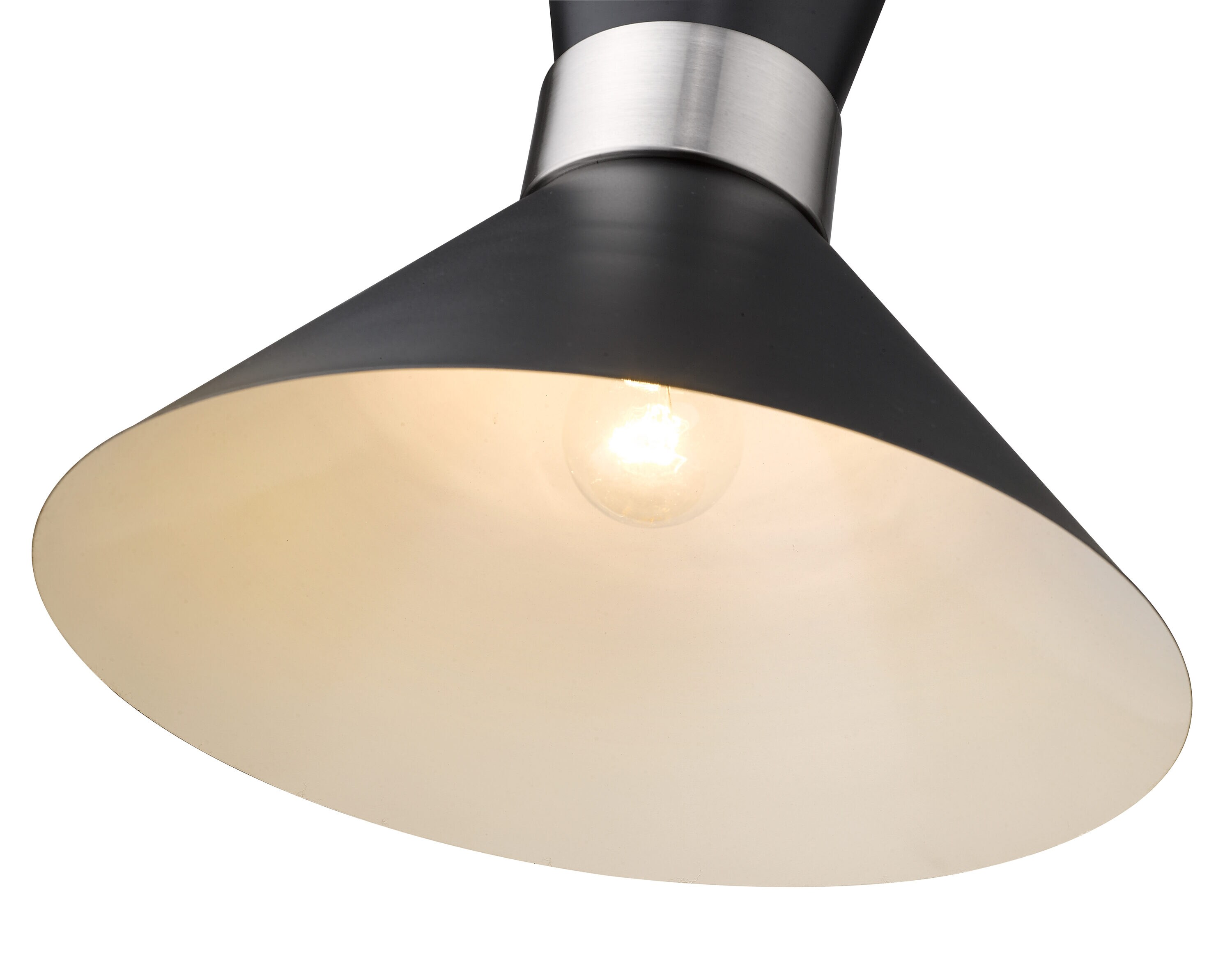 Soriano Matte Black Steel 13.25" Industrial Pendant Light
