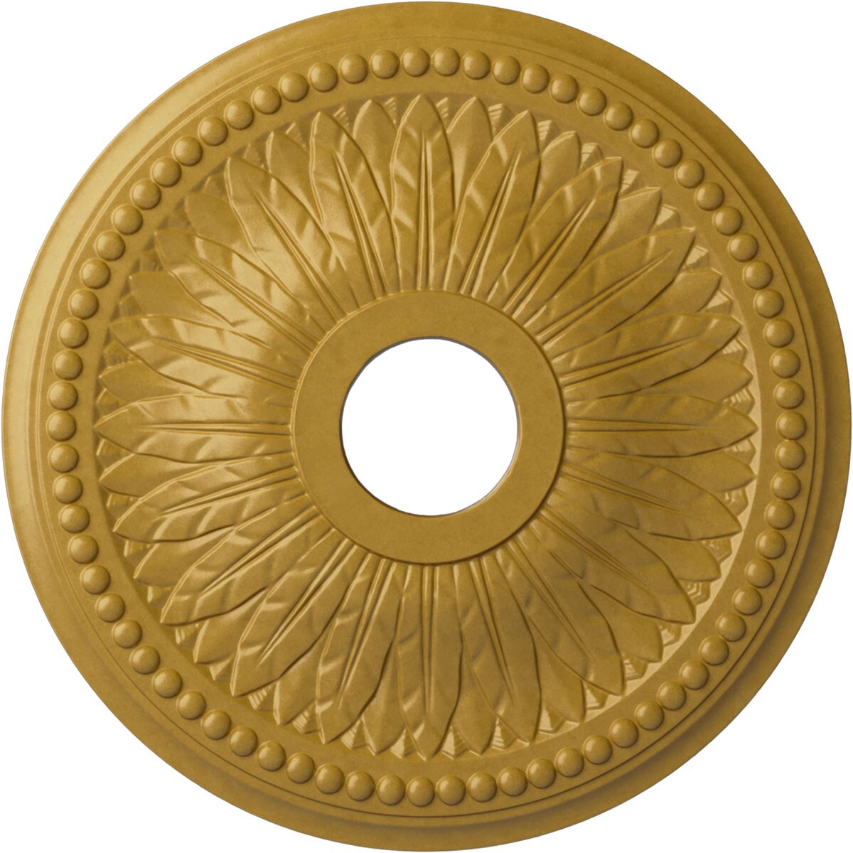 Ekena Millwork CM18BIIGS Bailey 18-in W x 18-in L Painted Iridescent Gold Polyurethane Whole Ceiling Medallion