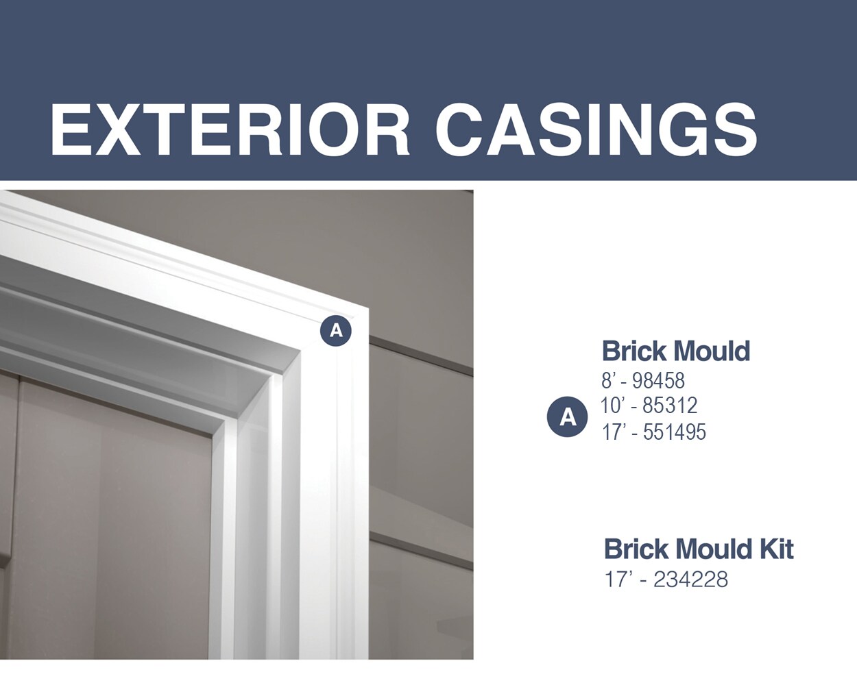 Royal Building Products 1.25-in x 2-in x 7-ft Finished PVC Door Casing Kit