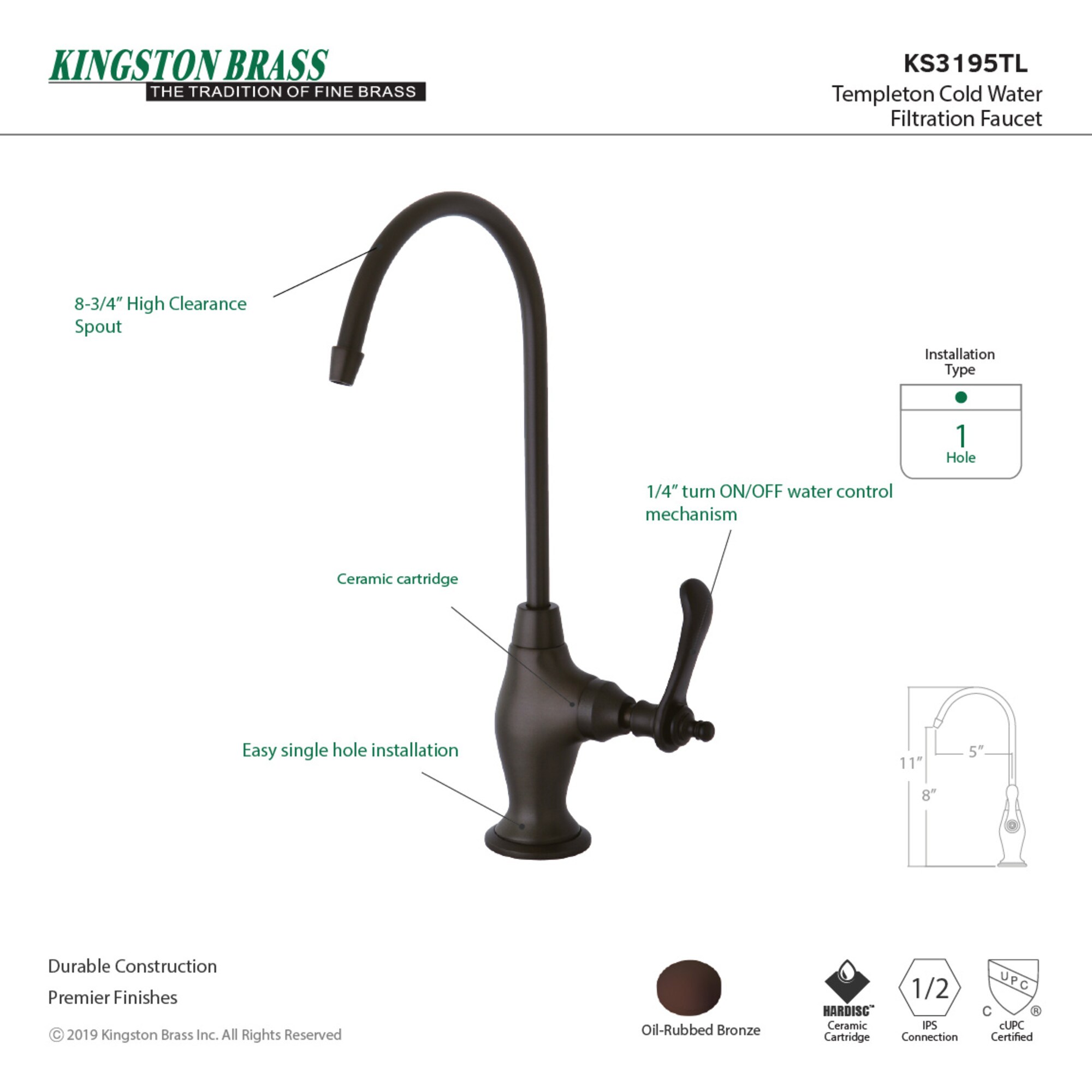 Elements of Design ES3195TL Hot-Water-Dispensers - View #2