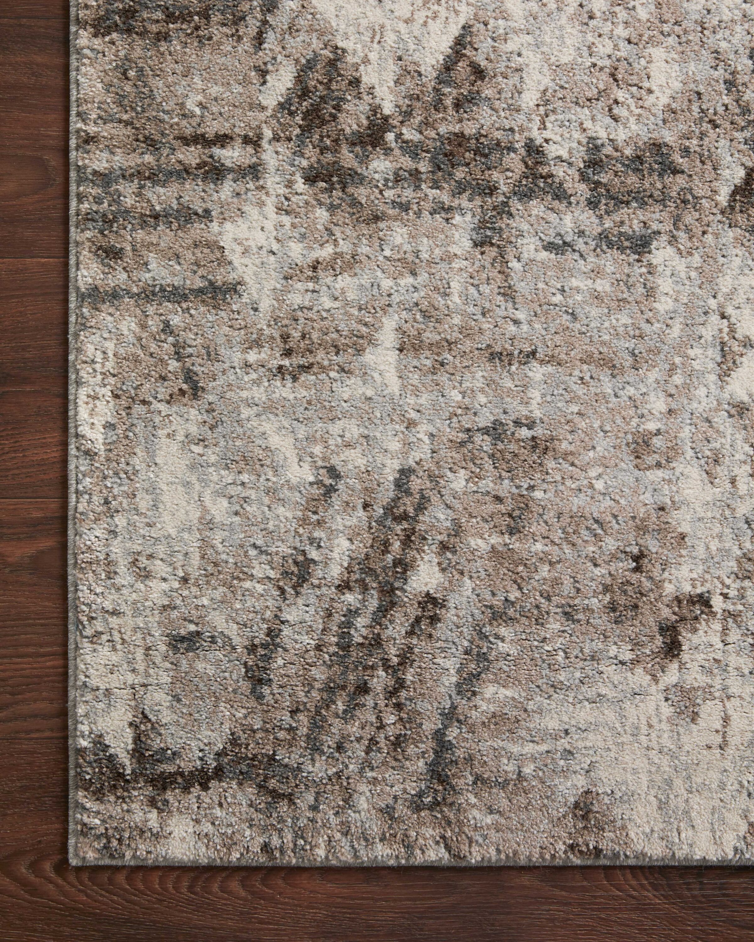 Austen Abstract Natural Mocha Synthetic Area Rug 11'-2" x 15'