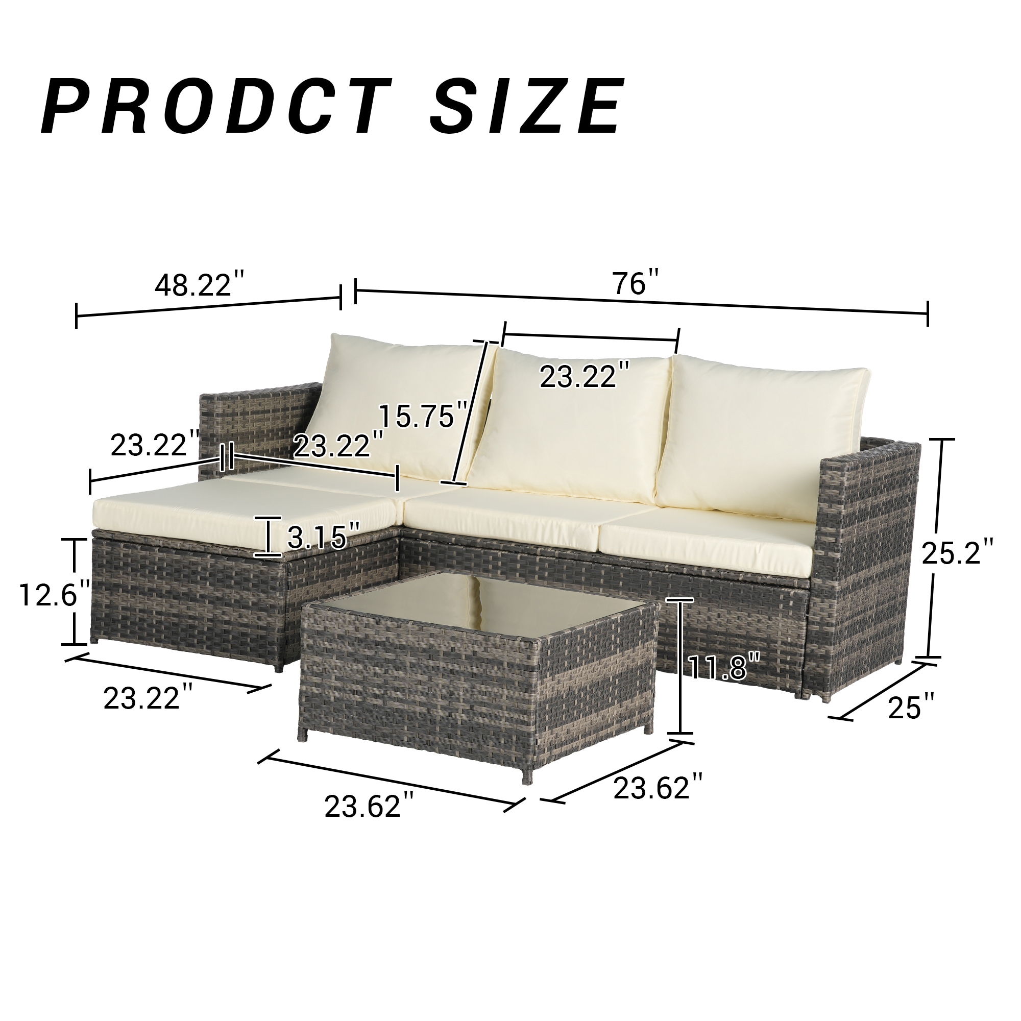 SINOFURN SYB670035BG Patio-Sofas-Daybeds - View #3
