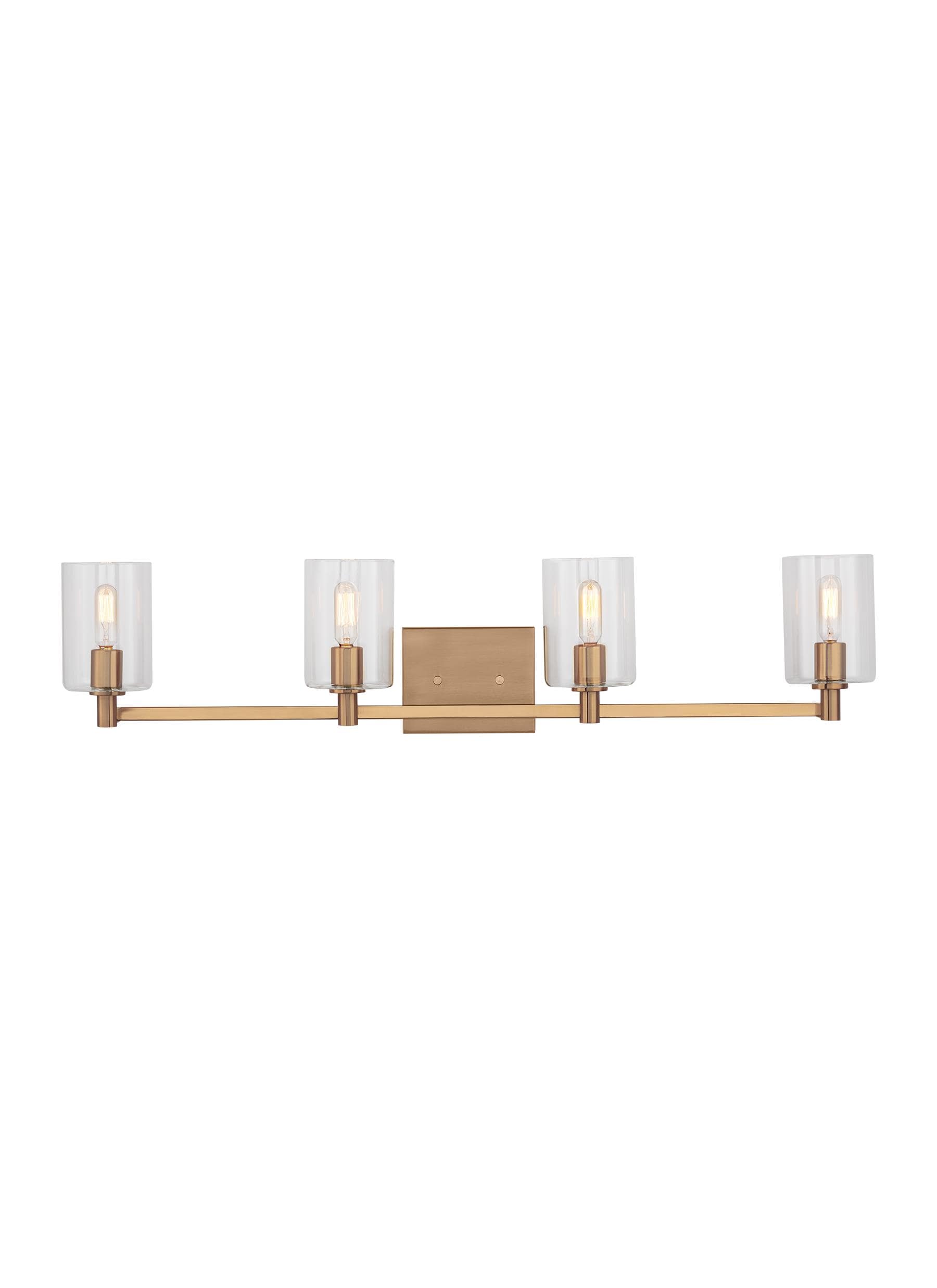 Generation Lighting 4464204-848 Fullton 35-in 4 -Light Satin Brass Modern/contemporary Vanity light