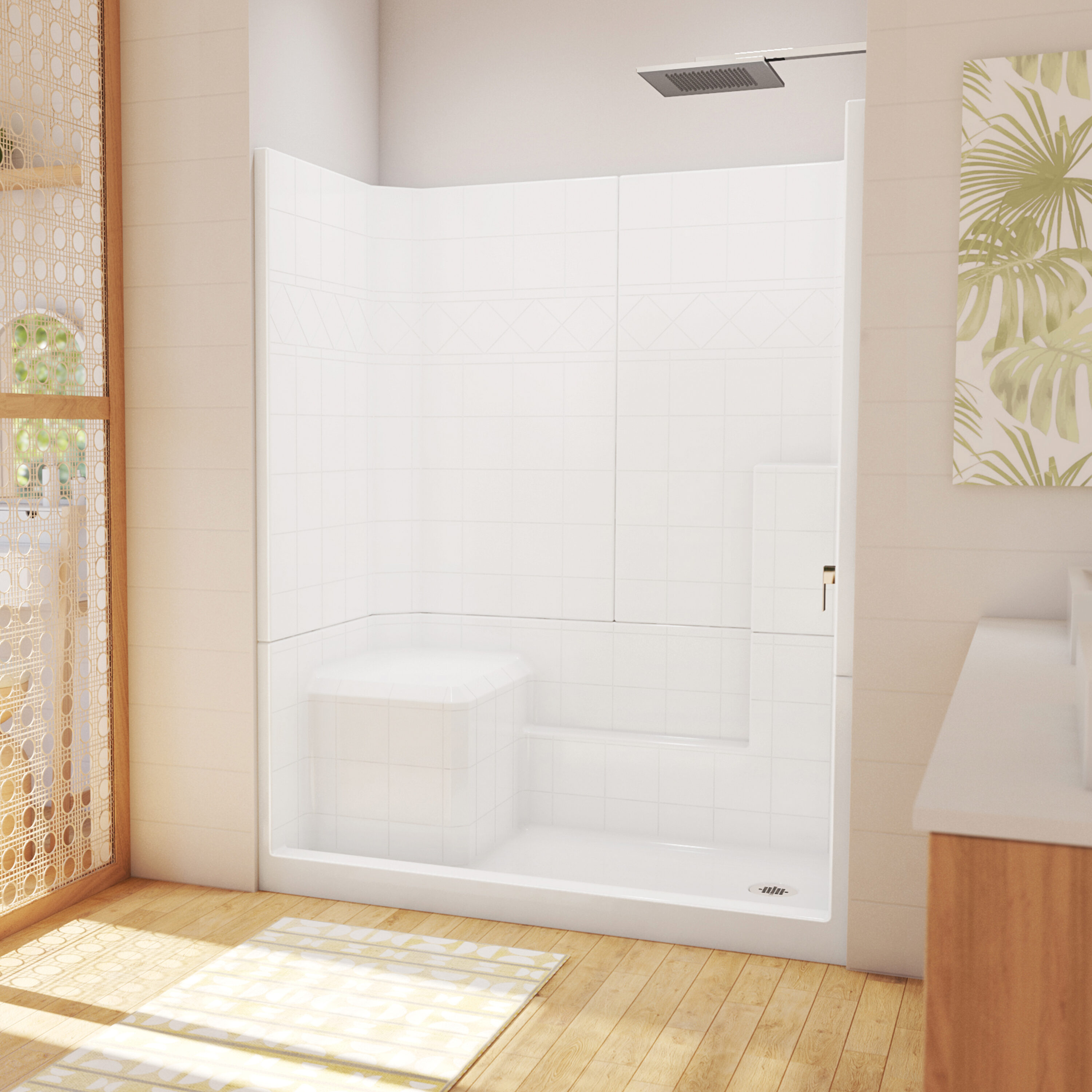 Laurel Mountain LM6032SH1S3PLWM1 Alcove-Shower-Kit - View #4