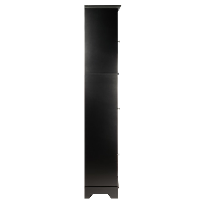Winsome Wood Alps 18.11-in W x 70.87-in H x 12.99-in D Black Composite Freestanding Linen Cabinet Winsome Wood Alps 18.11-in W x 70.87-in H x 12.99-in D Black Composite Freestanding Linen Cabinet