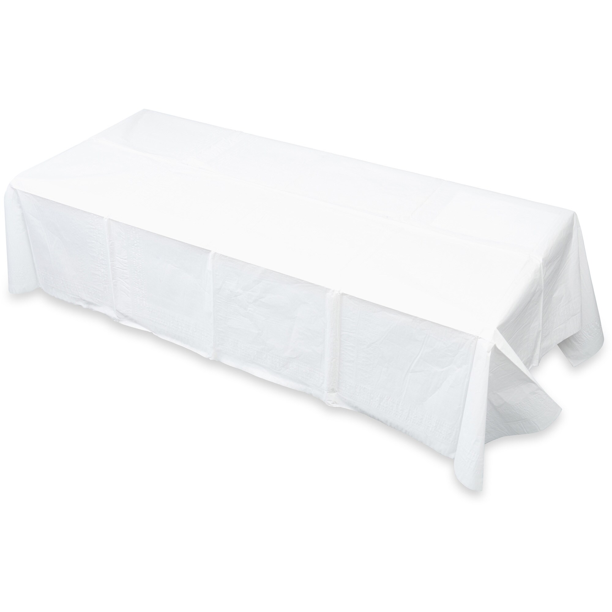 Tatco TCO31108 Indoor/Outdoor White Table Cover for 8-ft rectangle