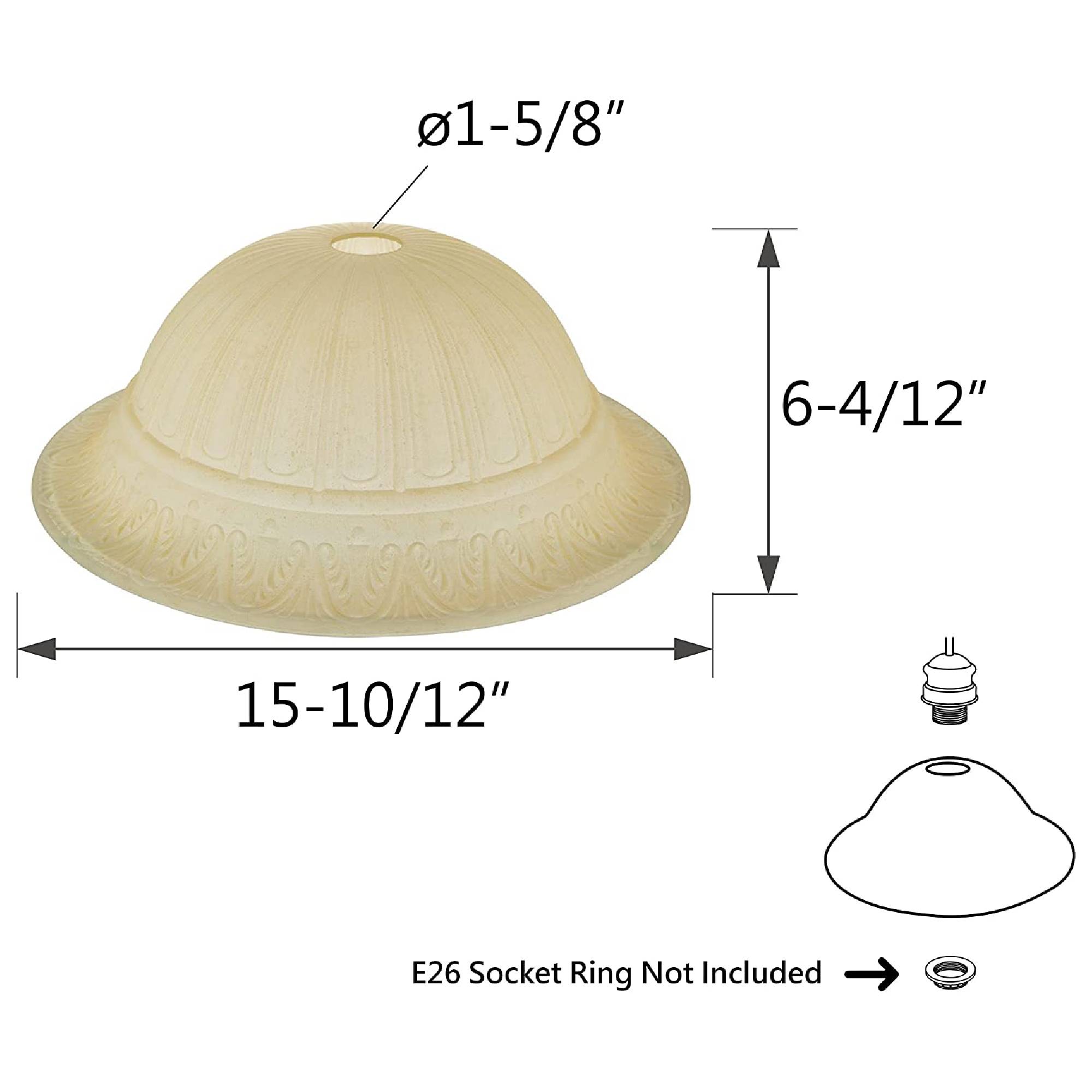 Aspen Creative Corporation 23095-01 Light-Shades - View #6