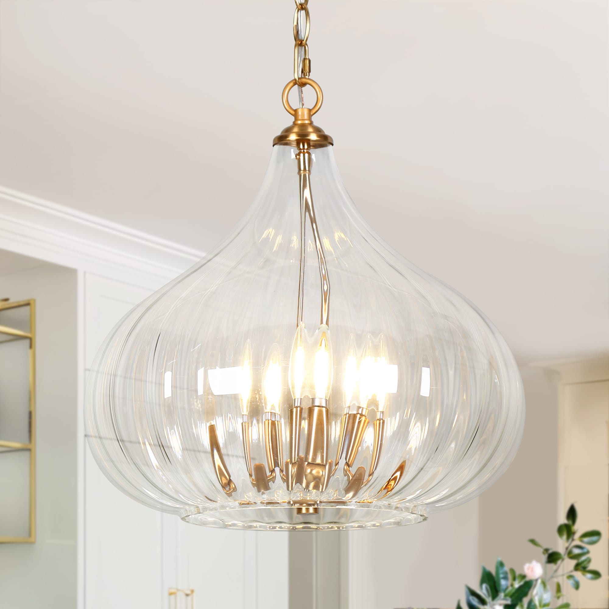 ZEVNI L3N2MRFYW5303SG9 Luminel Transitional 3 -Light Polished Gold Modern/contemporary For Use in Bedrooms, Dining Rooms, Foyers, Kitchens, Living Rooms Chandelier