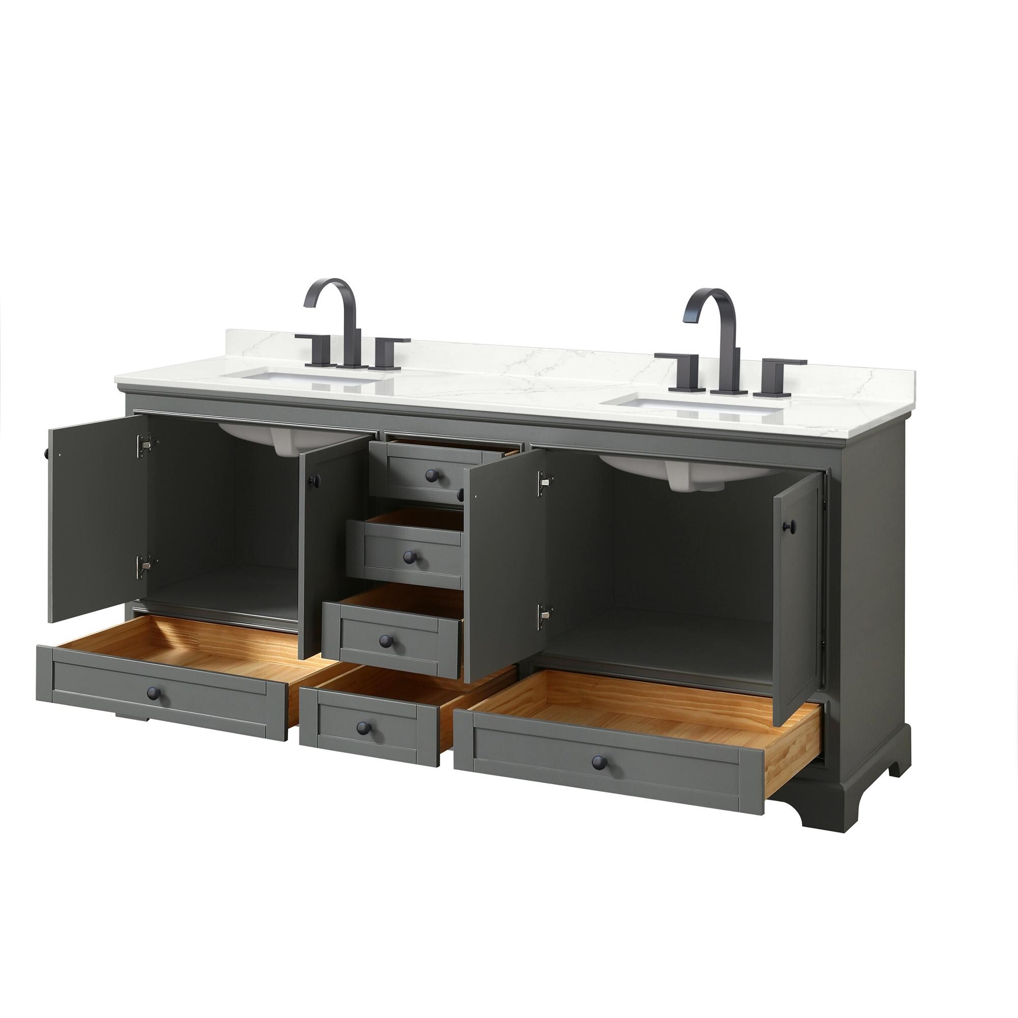 Wyndham Collection WCS202080DGBGTUS3MXX Bath-Vanity-Combo - View #2