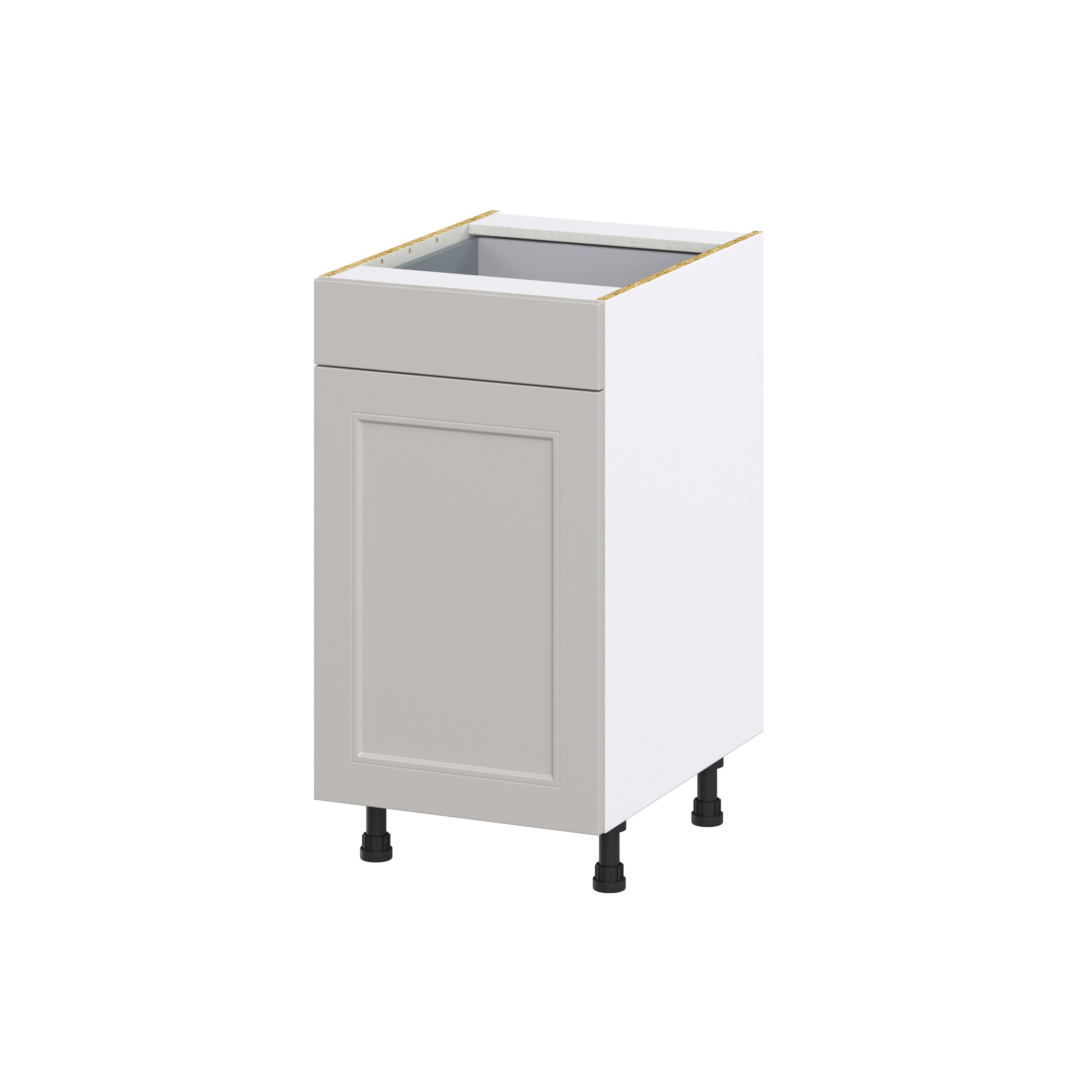 Hugo&Borg Belcourt 18-in W x 34.5-in H x 25-in D Gray Painted 1-Drawer Base Fully Assembled Cabinet (Recessed Panel Shaker Style)