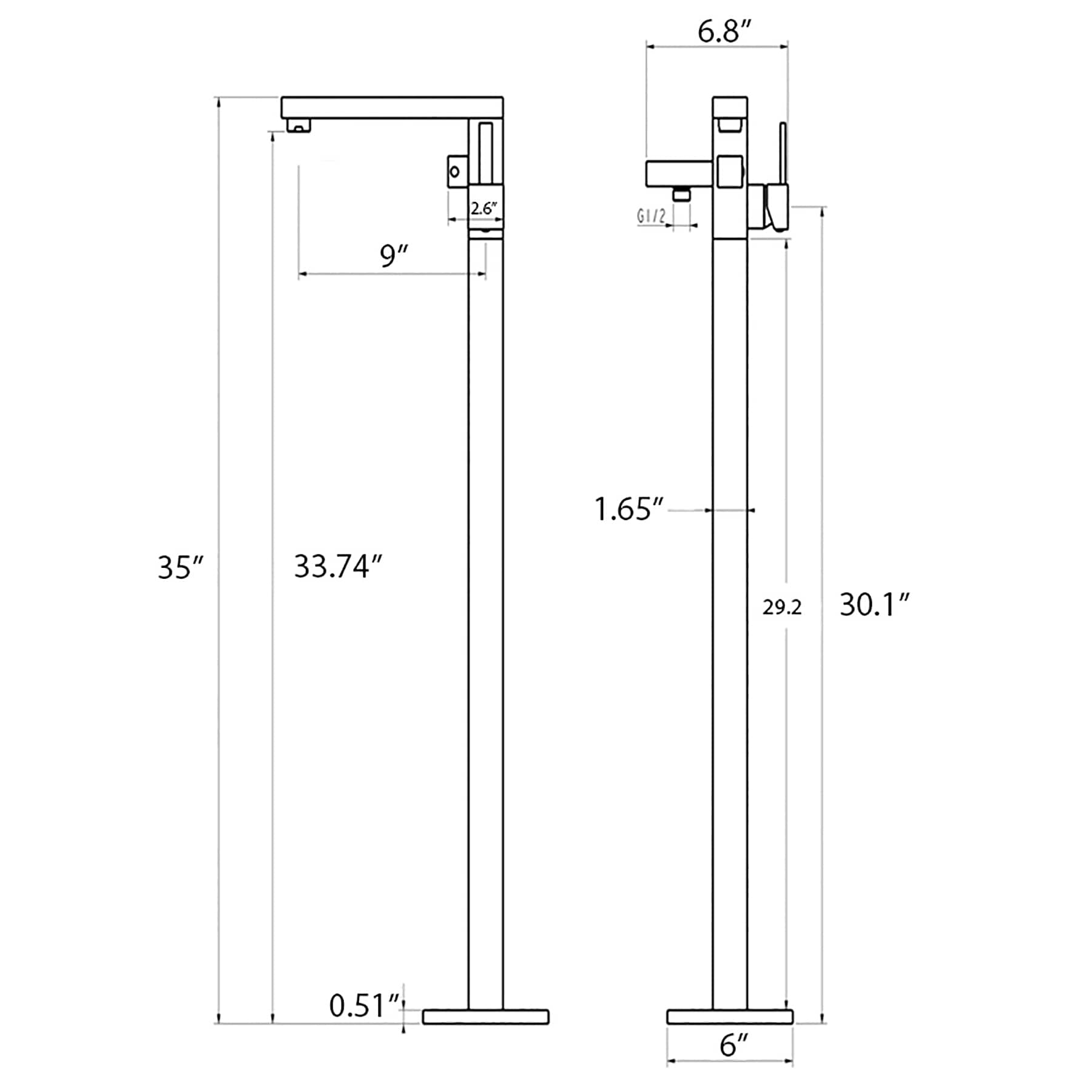 AKDY TF0046 Roman-Tub-Faucets - View #11