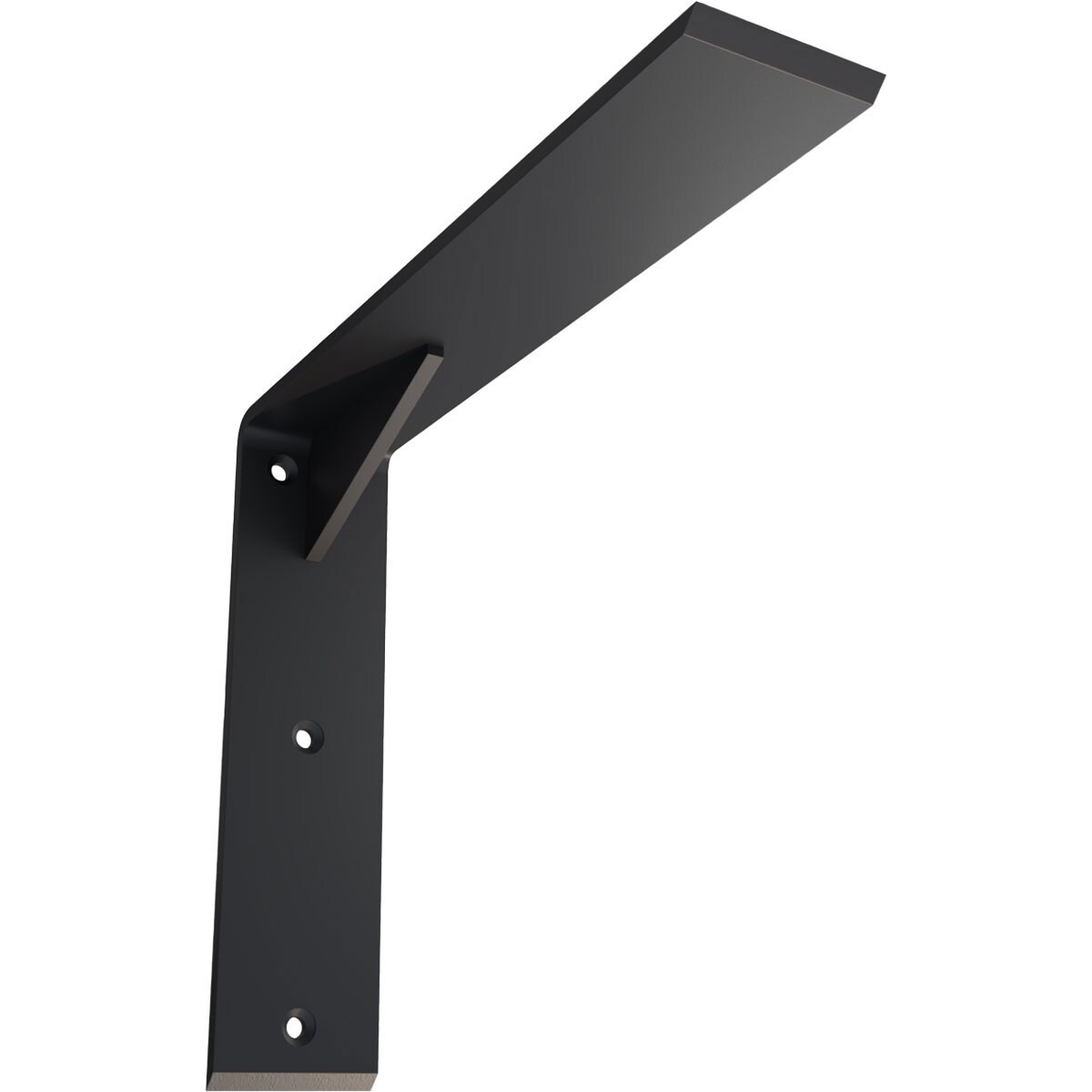 Ekena Millwork Countertop Support Steel Heavy Duty Bracket w/Gusset 12-in x 2.5-in x 10-in Powder-coated Steel Countertop support bracket