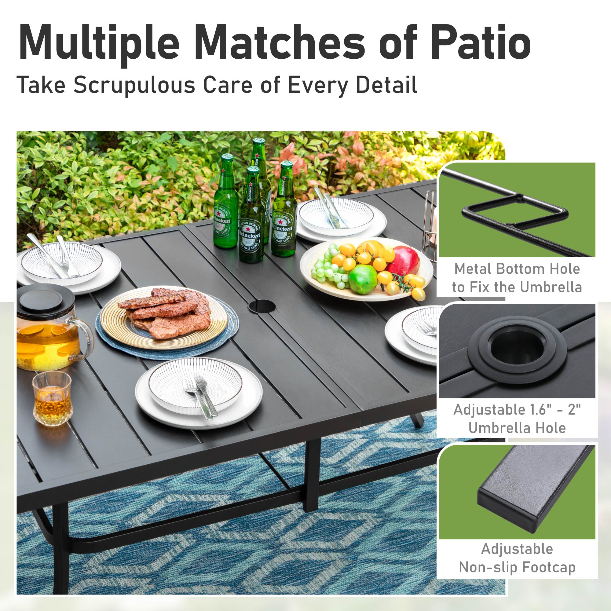 Sunshine Valley TC7-350-060-4 Patio-Dining-Sets - View #10