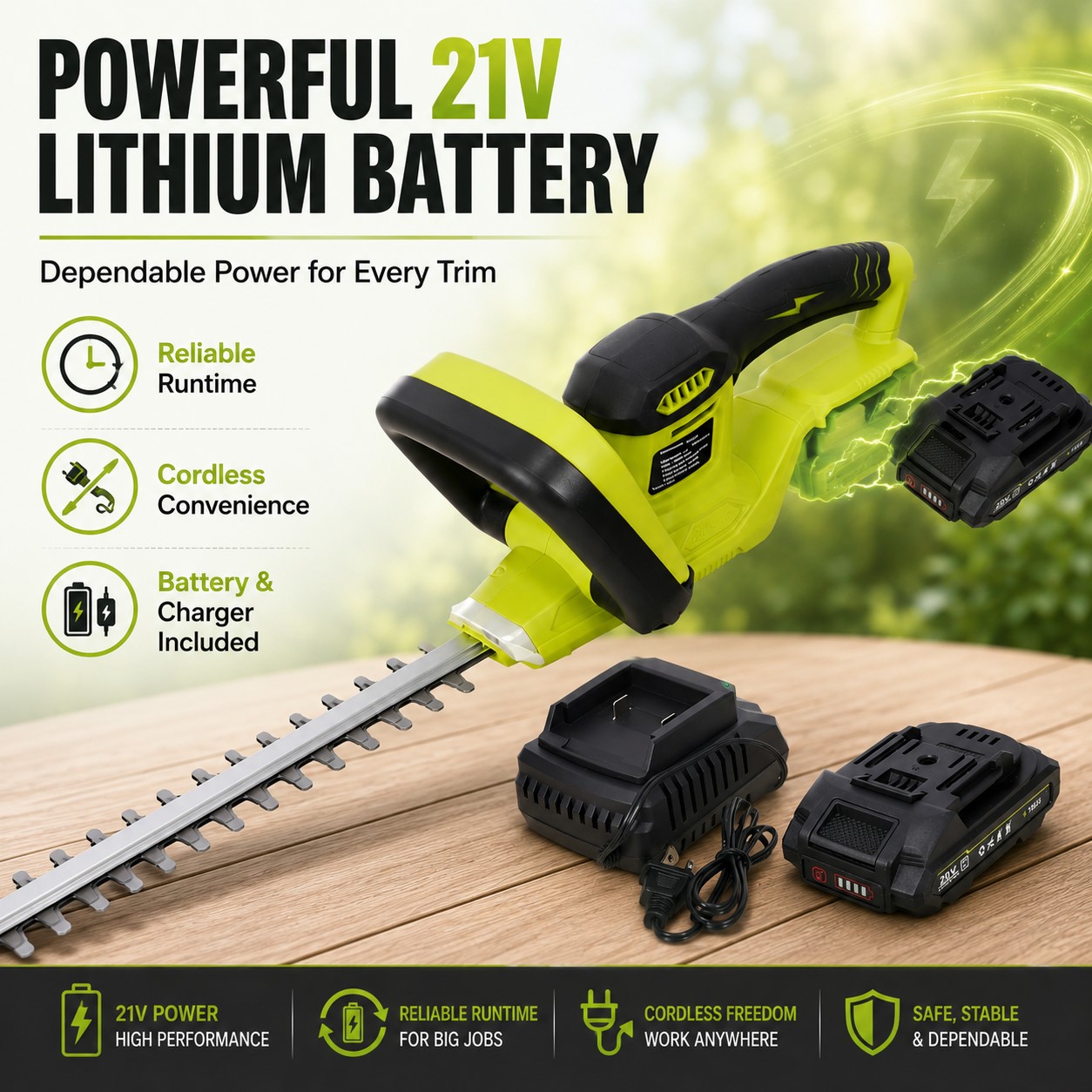 HBUDS HB-HI03029 Cordless-Hedge-Trimmers - View #5