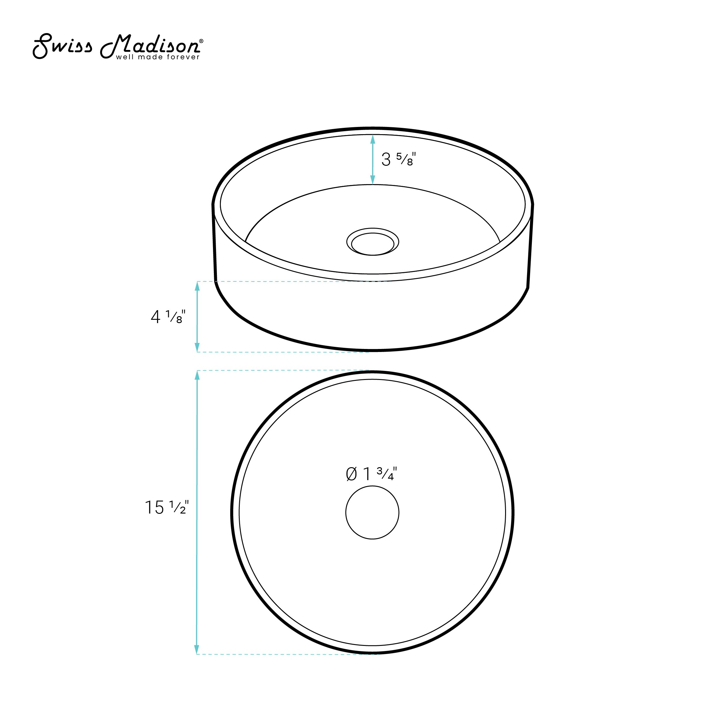 Swiss Madison SM-25-VSBLE04BK Bath-Sink - View #6