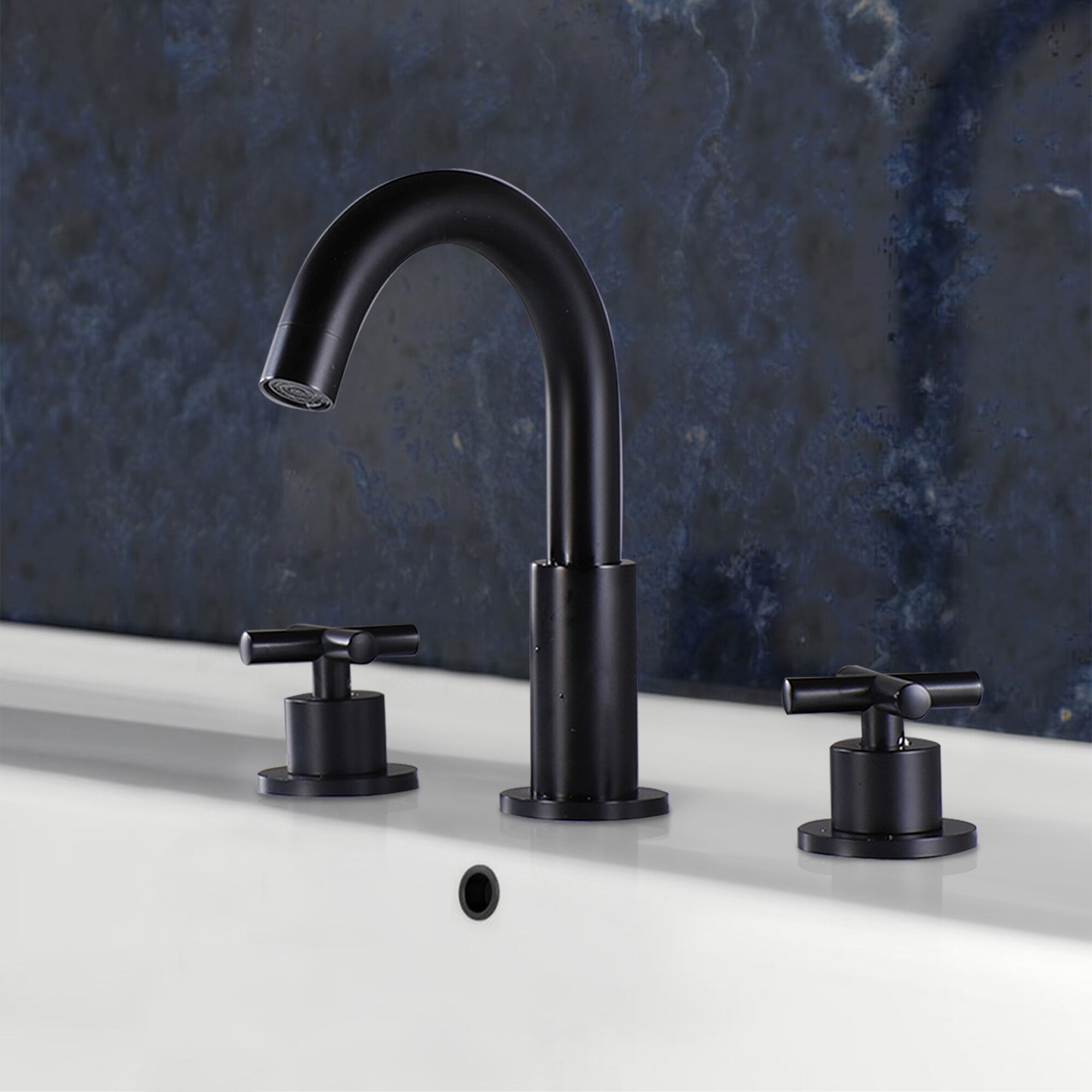 ore Manufacturing workshop WELLFOR Widespread bath faucet Matte Black 2-Handle Widespread Bathroom  Sink Faucet in the Bathroom Sink Faucets department at Lowes.com