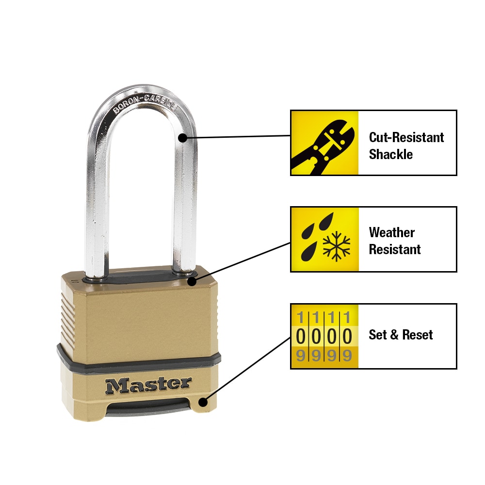 Master Lock Commercial Keyed Padlock, 2-in Wide x 1-in Shackle Keyed Alike  to A389 Key Code in the Padlocks department at
