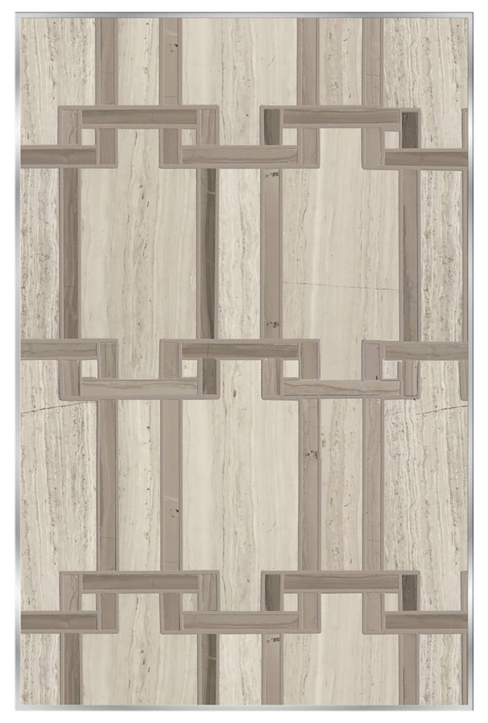 Boutique Stone LW1019011 Natural Crossroads Beige 11-in x 13-in Polished Natural stone Patterned Basketweave Mosaic Floor and Wall Tile ( 0.851-sq ft Piece )