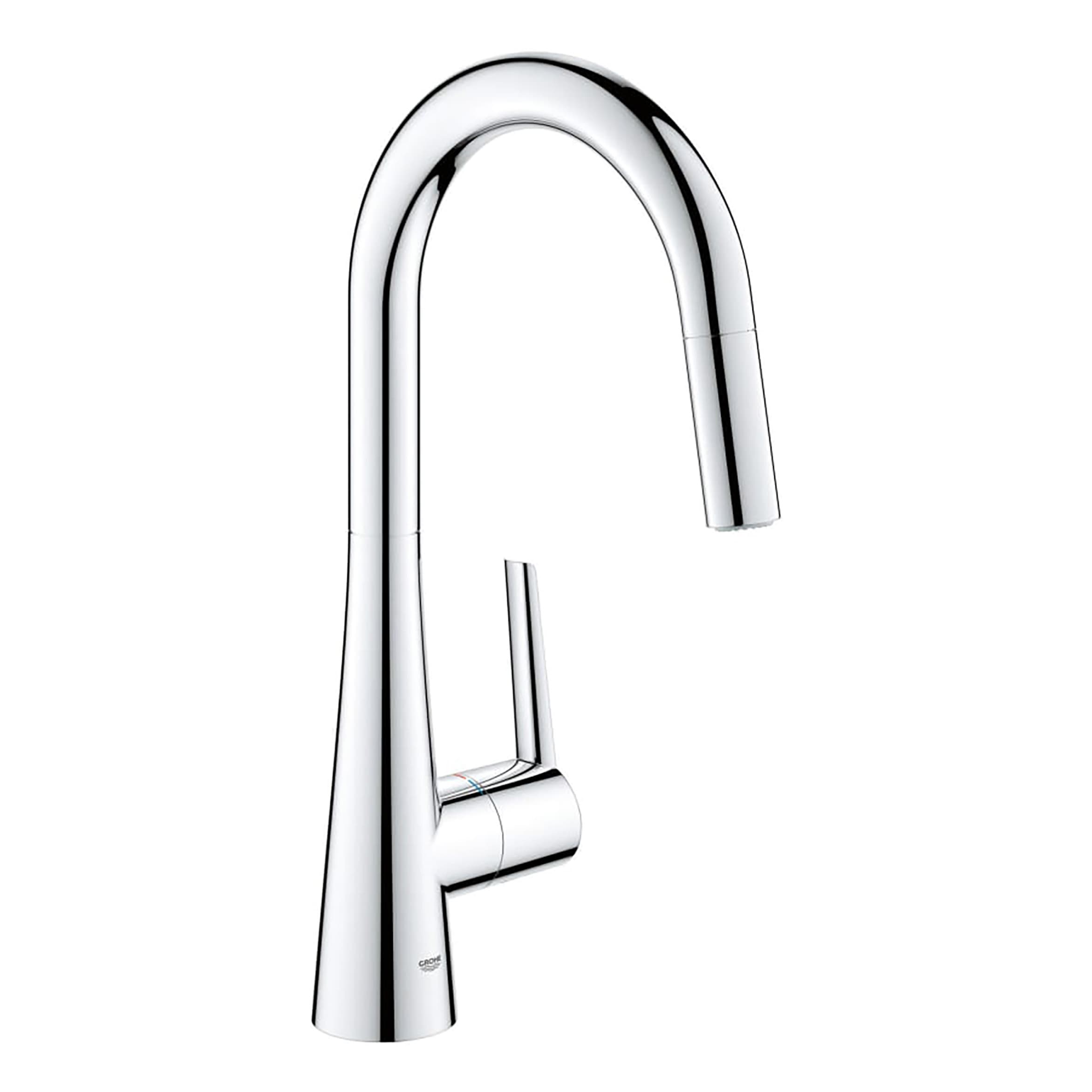 GROHE 32226003 Zedra Starlight Chrome Single Handle Deck-mount Pull-down Kitchen Faucet with Sprayer
