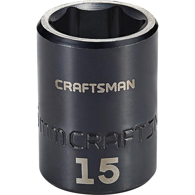 Craftsman 15mm Metric 6-Point Shallow Socket, 3/8-inch Drive Craftsman 15mm Metric 6-Point Shallow Socket, 3/8-inch Drive