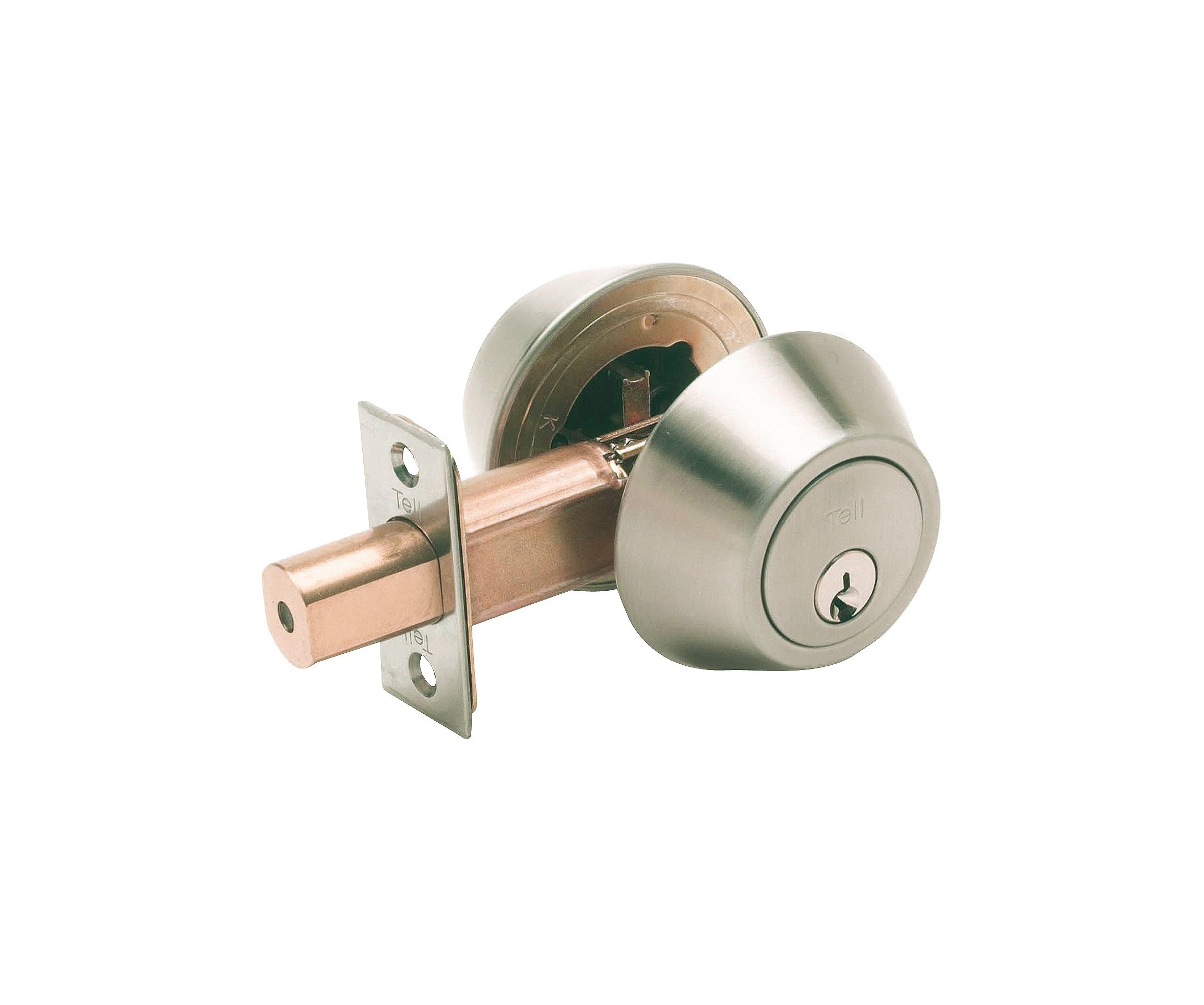 Weiser Tell #CL100056 Satin Stainless Steel Double Cylinder Deadbolt #CL100056-6752
