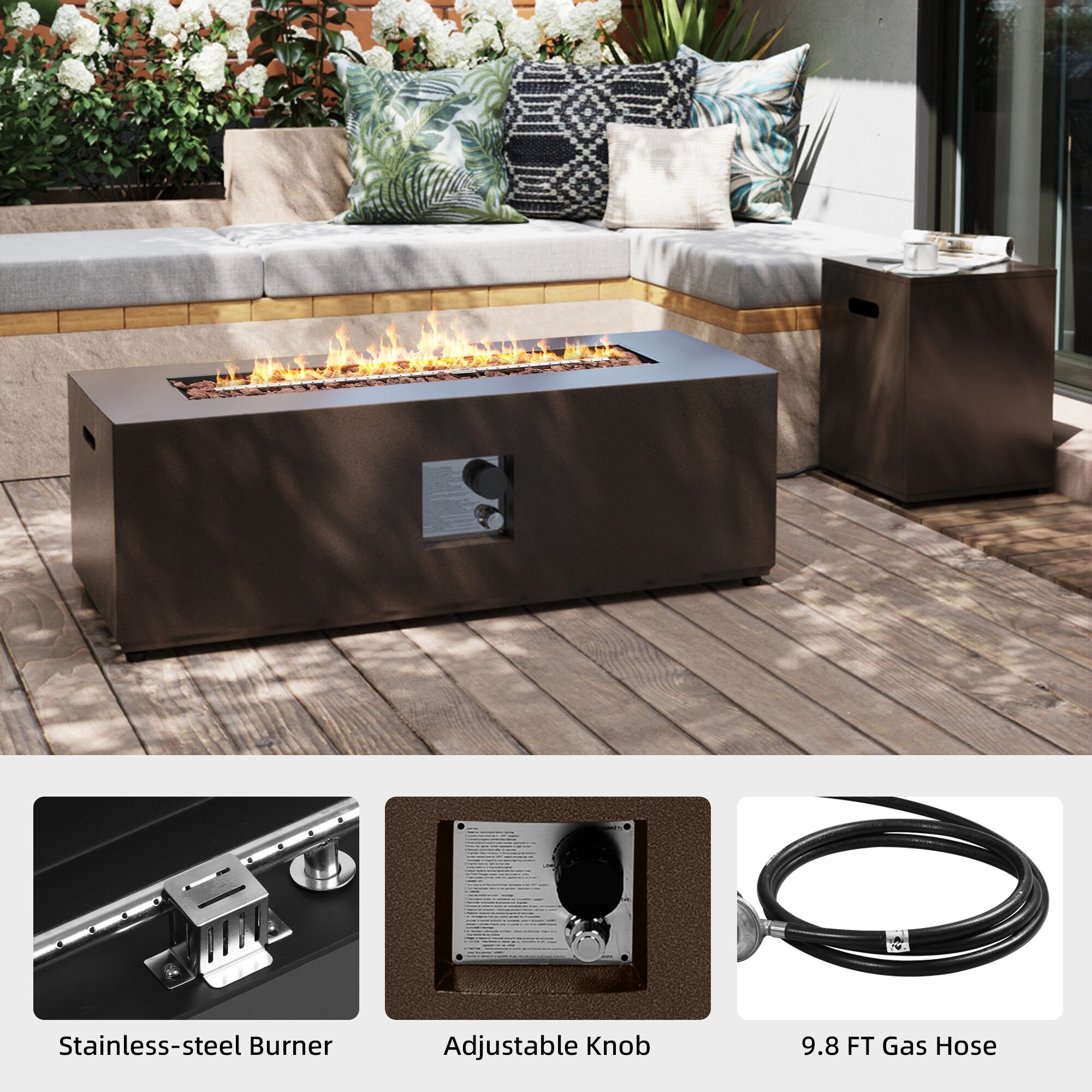 UPHA 42TP-CFX-BROWN-WST Outdoor-Gas-Firepits - View #5