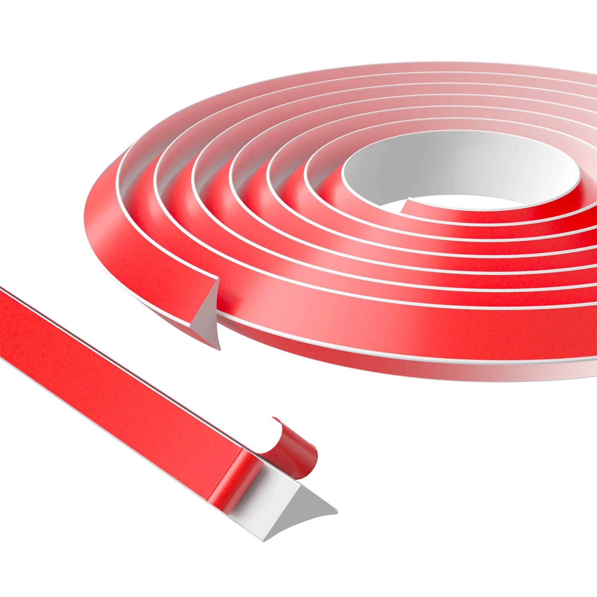 Angel Sar 10 FT White Flexible L Shaped Peel and Stick Silicone Quarter Round Molding Trim for Floor Edge Wall Corner Stair Cabinet Tub