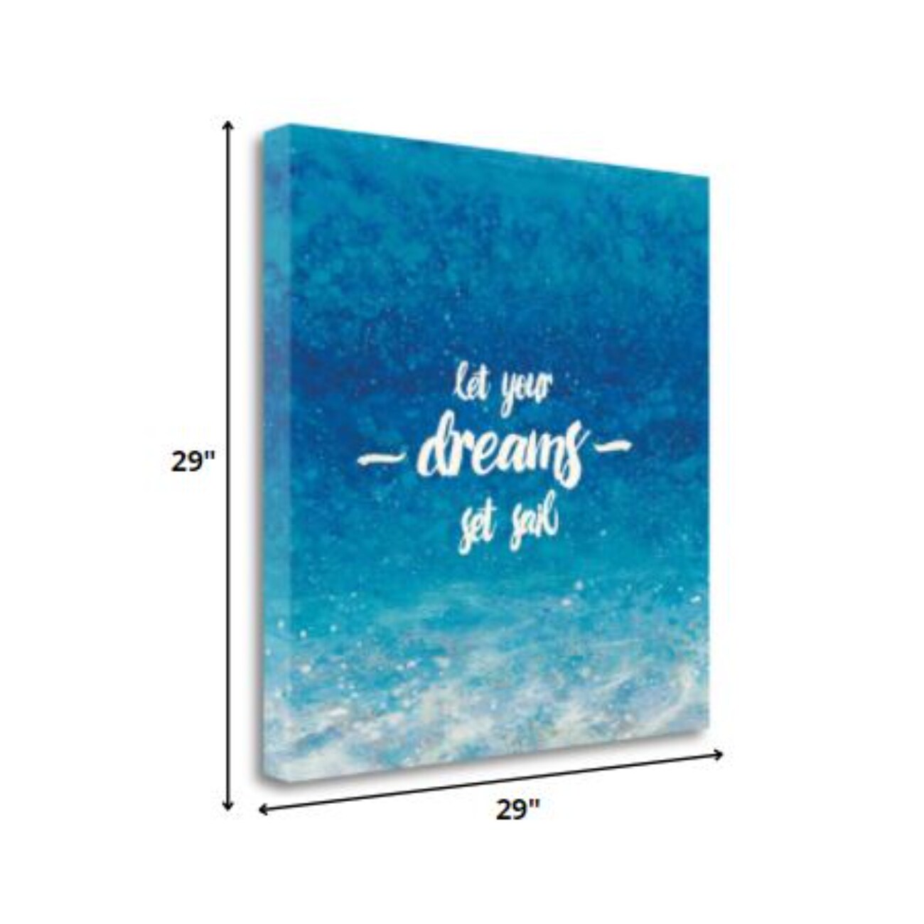 HomeRoots 29 inc Let Your Dreams Set Sail Giclee Wrap Canvas Wall
