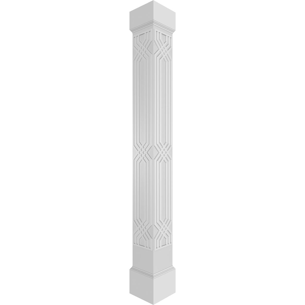 Ekena Millwork CC0809ENATLMIMI Atlas Fretwork 108-Inches L x 9-Feet Unfinished PVC Column Wrap