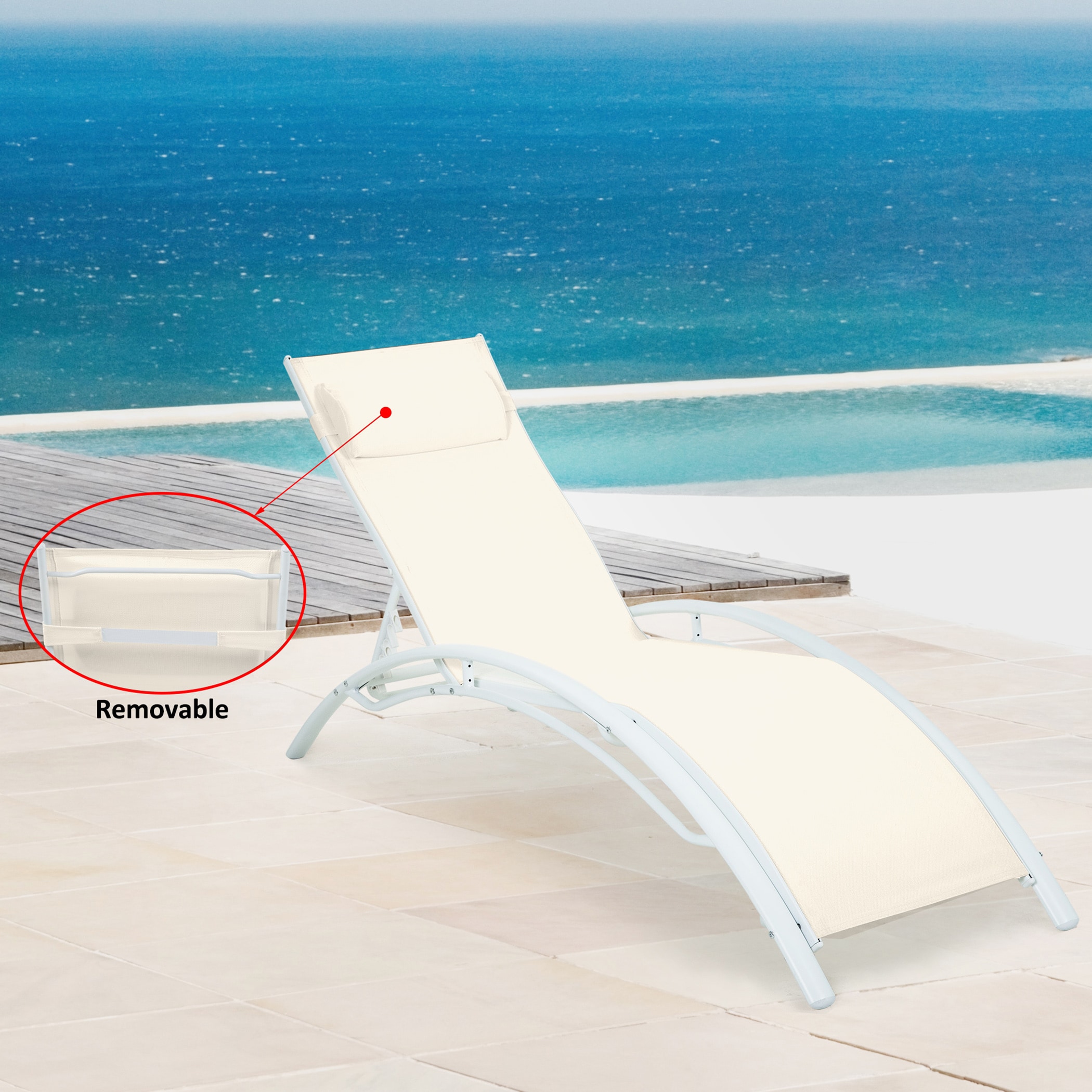 Unity FT1018-WH Patio-Chairs - View #4