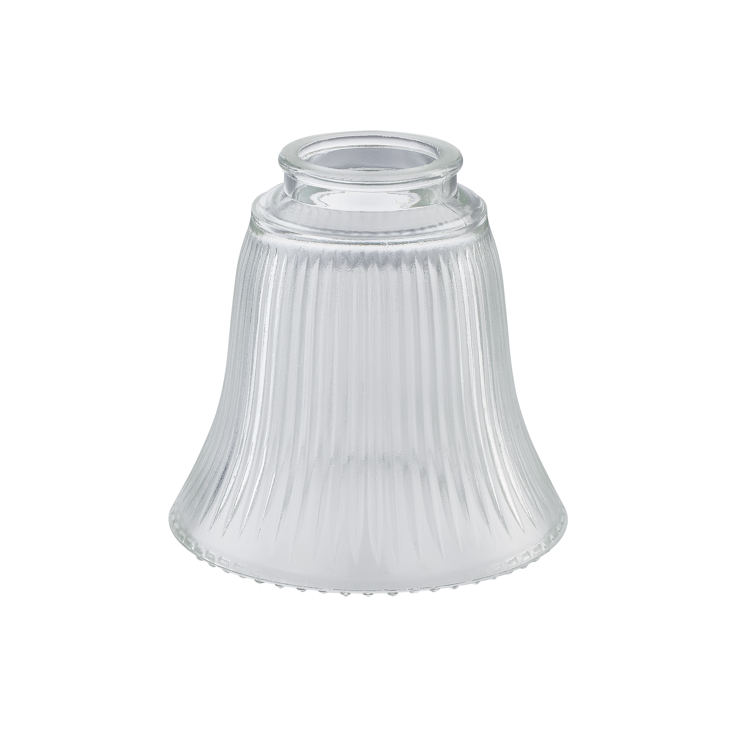 2-1/4-Inch Crystal Clear Pleated Glass Shade 