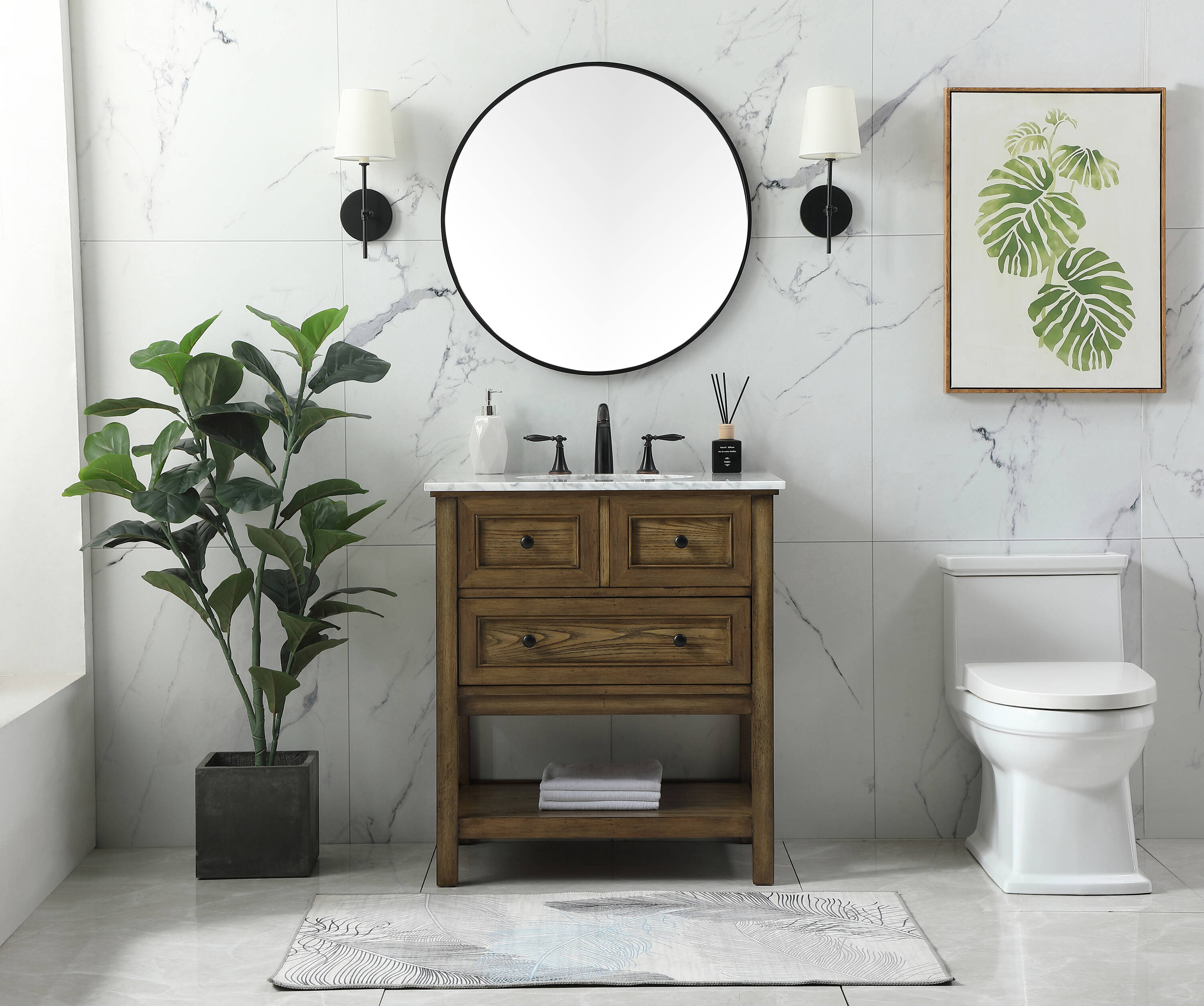 Elegant Decor HF81090DW Bath-Vanity-Combo - View #5