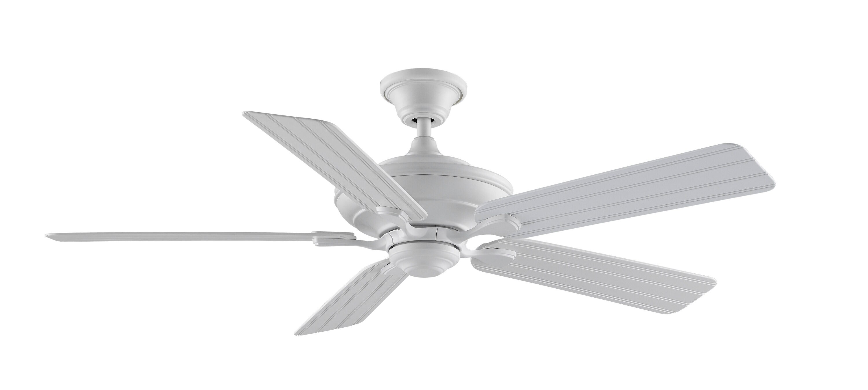 Fanimation myFanimation 54-in Matte White Indoor/Outdoor Ceiling Fan with Remote (5-Blade)