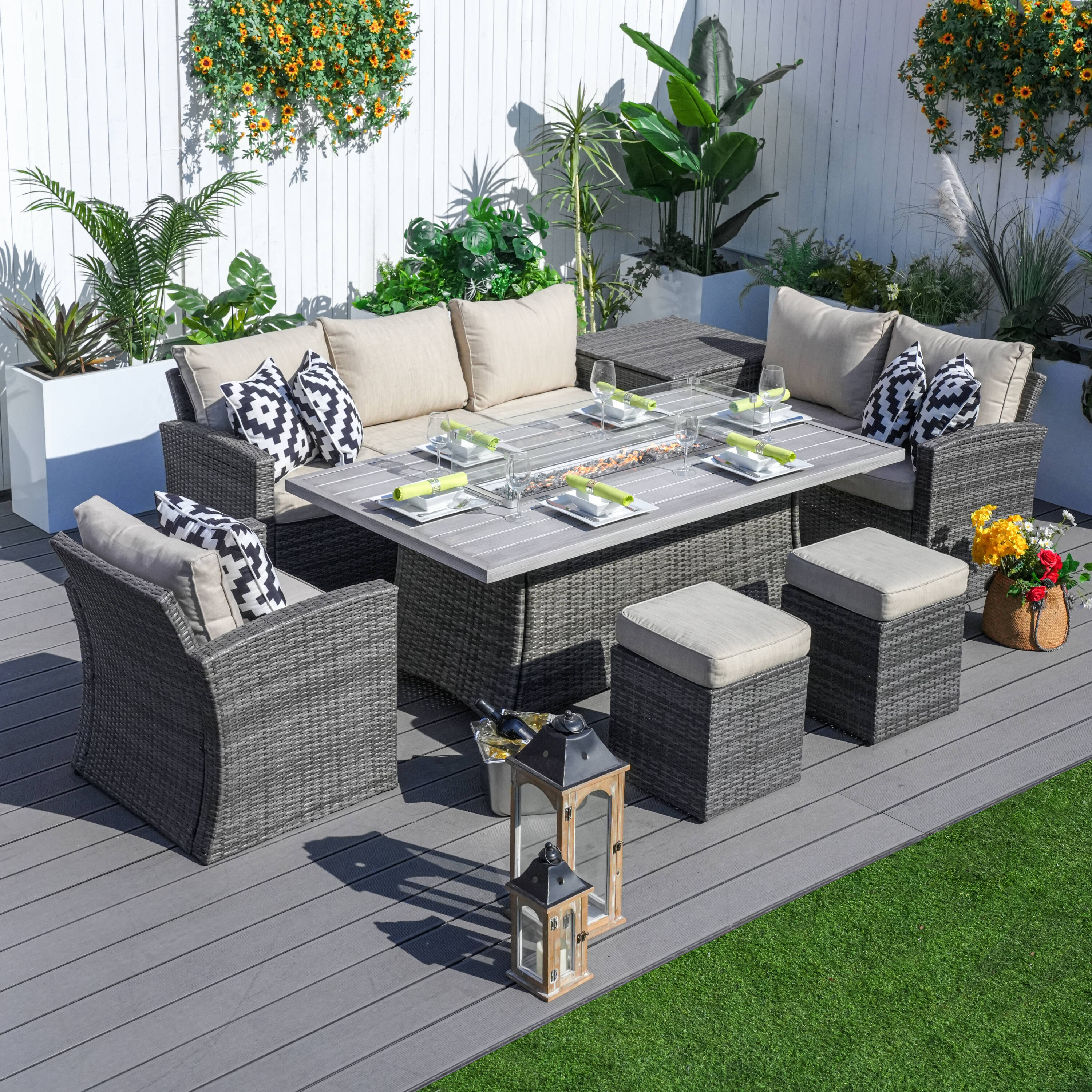 Direct Wicker DWG-1403B&06RA-GR Patio-Dining-Sets - View #8