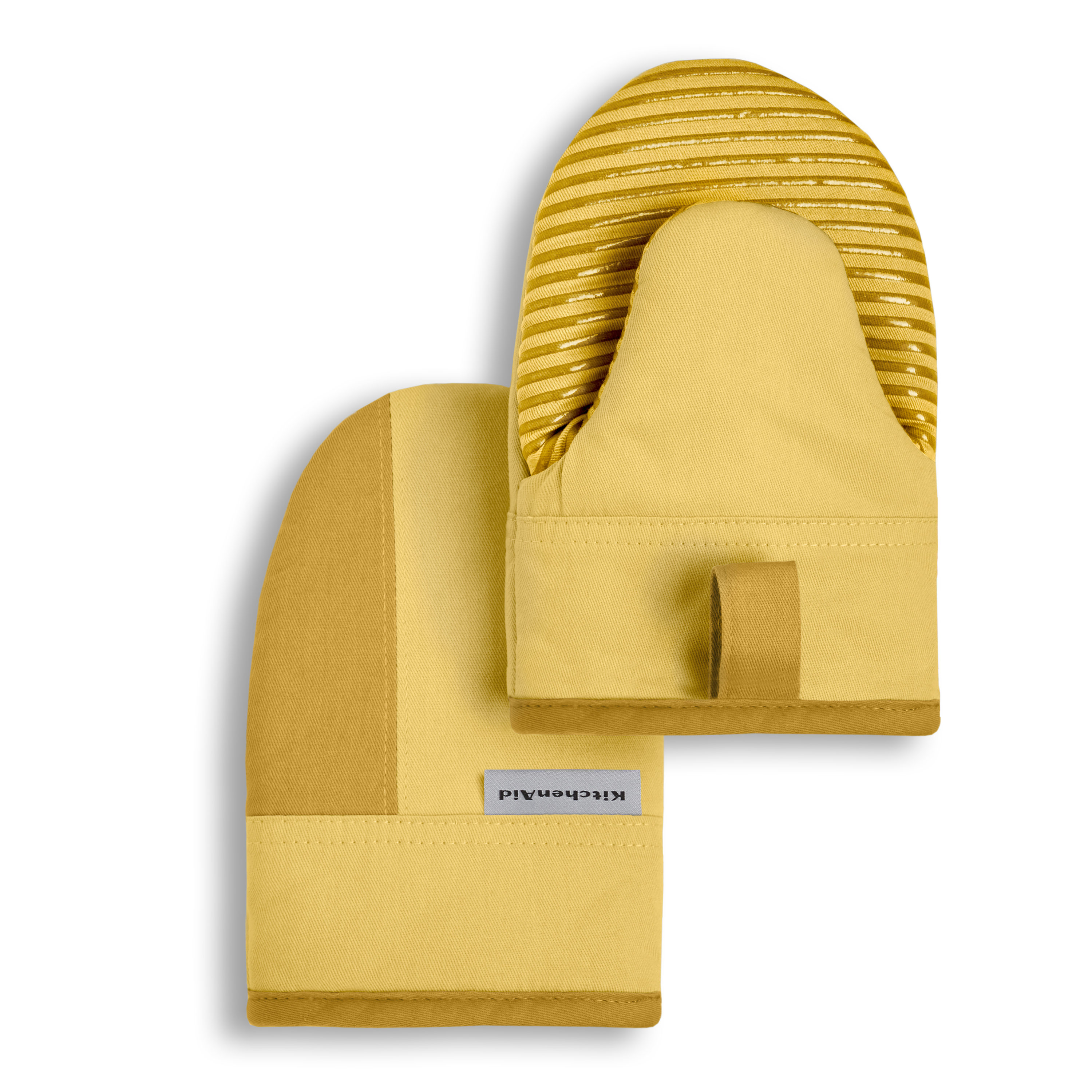 KitchenAid M2013115TDKA 1YL 2 -Pack Cotton Colorblock Oven mitt set
