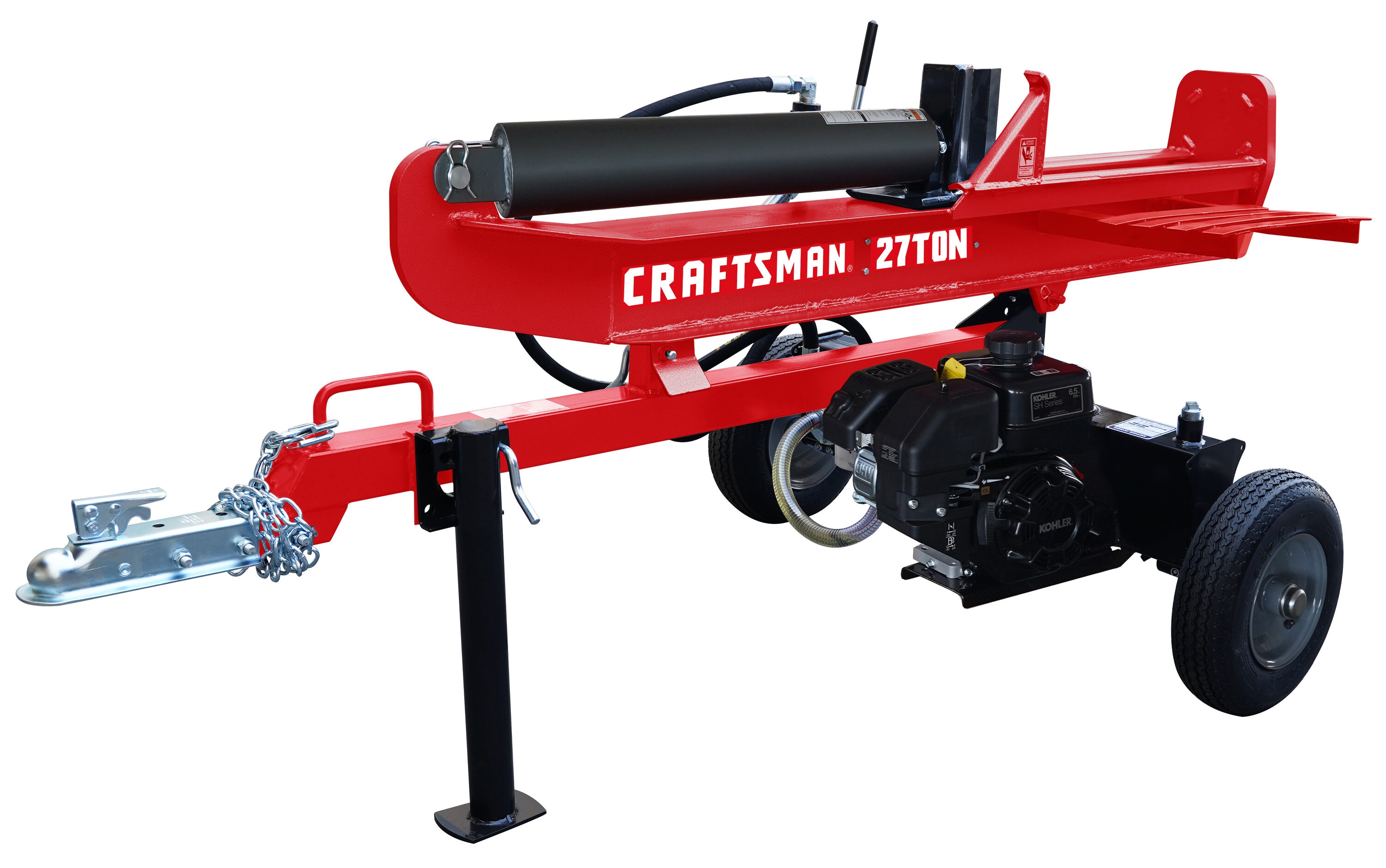 CRAFTSMAN 27-Ton 196-cc Horizontal and Vertical Gas Log Splitter with  Kohler Engine in the Hydraulic Gas Log Splitters department at