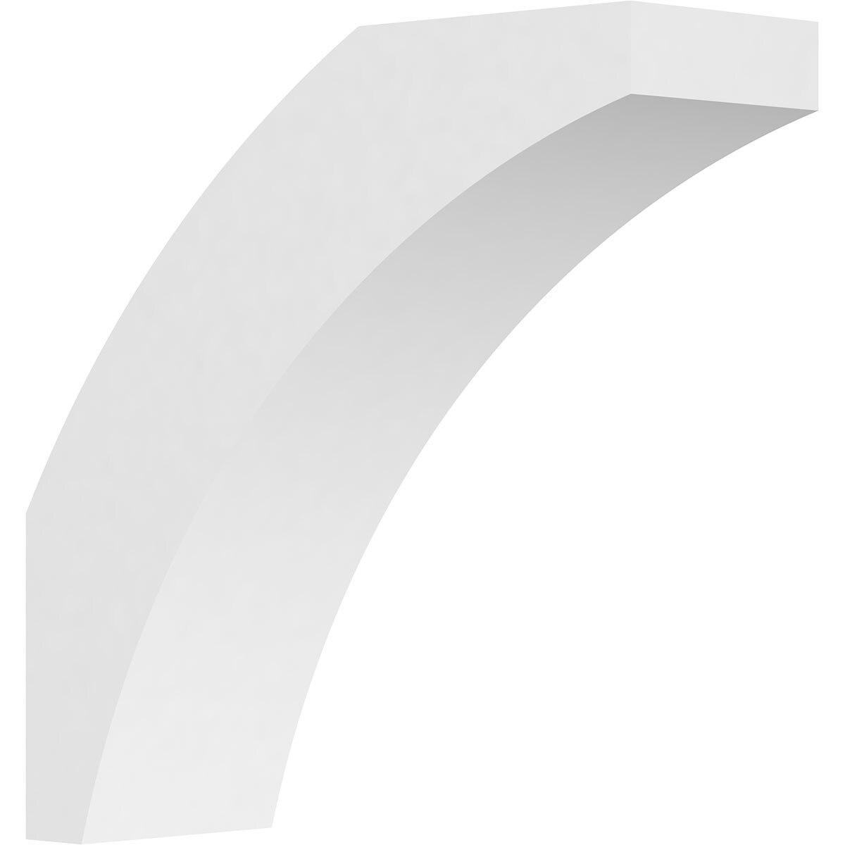 Ekena Millwork BRCP05X16X16THR 5-in x 16-in x 16-in Unfinished PVC Standard Thorton Knee Brace